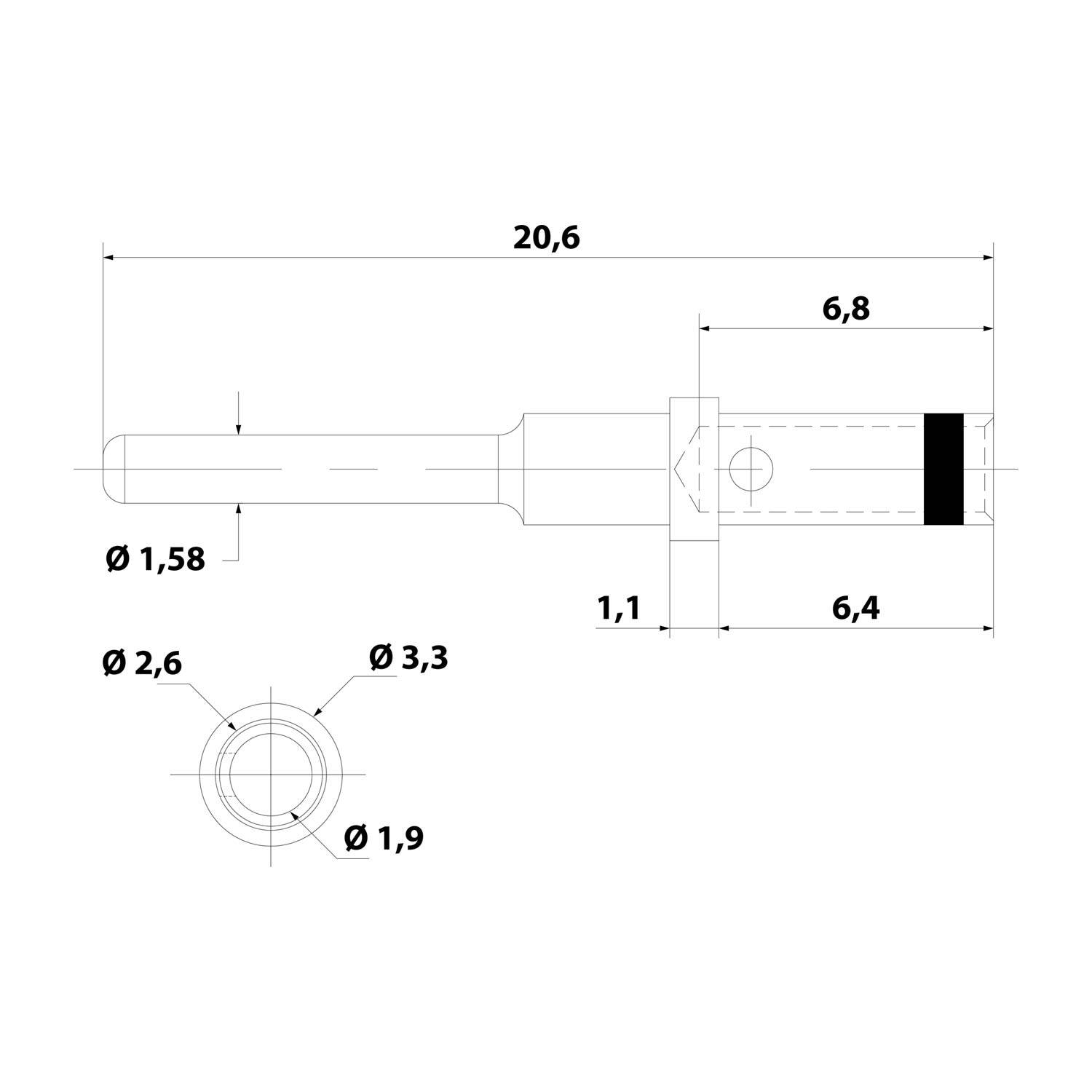 AT60-215-16141 Amphenol AS-KM 103 Crimpkontakt Kontaktstift (M) 2,5mm² AWG14 silber Werkstoff Kupferlegierung - 1Stück