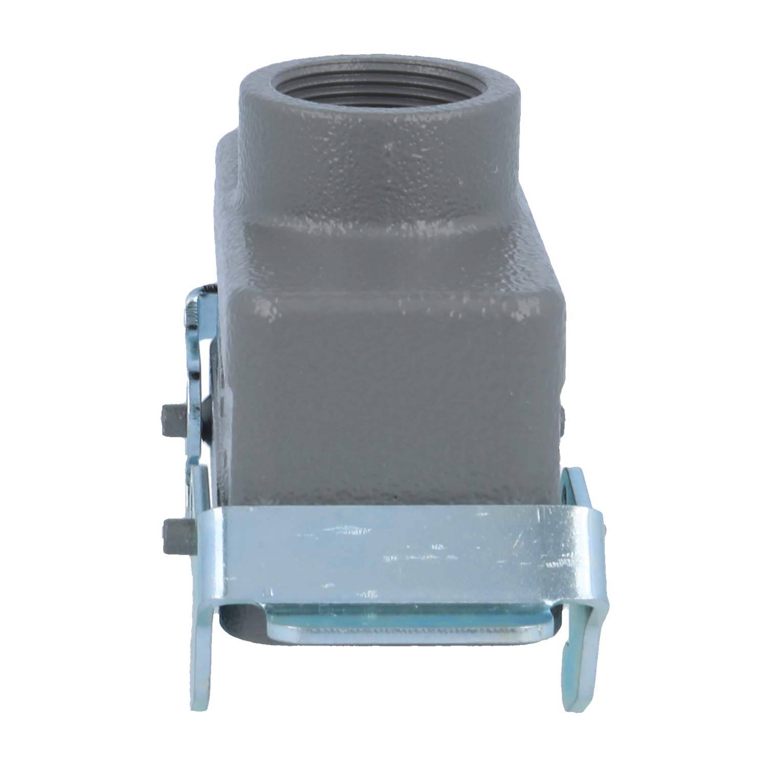 04300161430 HARTING Han 16B Tüllengehäuse niedrig, 1xPG21 gerader Kabelabgang, mit 2 Querbügeln Verschraubung PG21