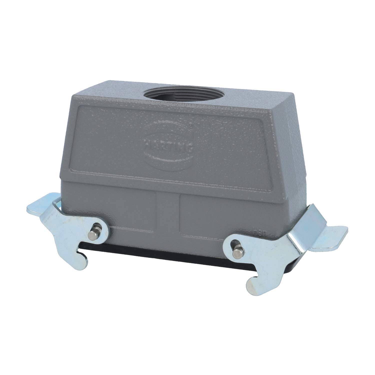 04300240766 HARTING Han 24B Kupplungsgehäuse hoch, 1xM40 gerader Kabelabgang, mit 2 Querbügeln Verschraubung M40