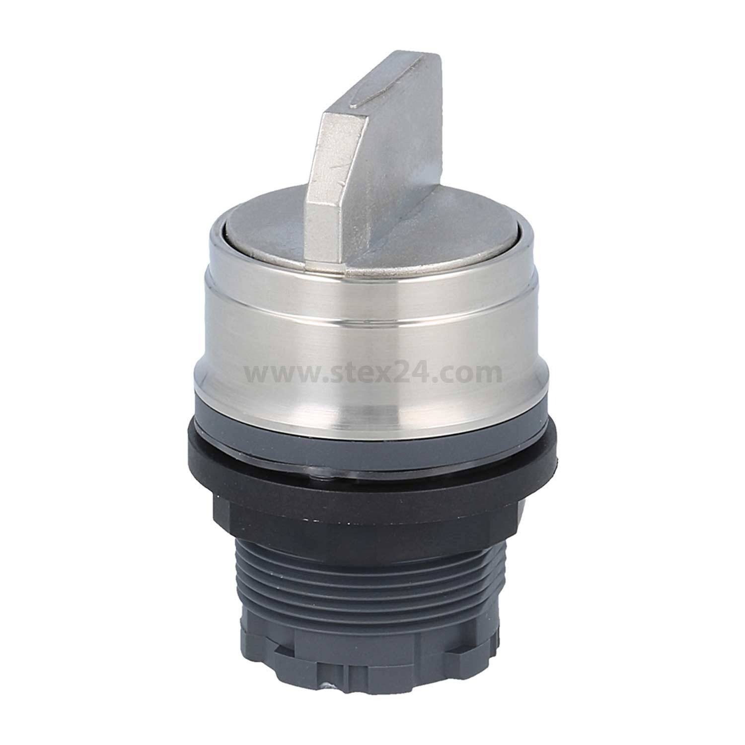 Ein metallischer Nocken-Verriegelungsschalter in geschlossener Position, üblicherweise zur Sicherung des Zugangs in Steuerungspanels und industrieller Ausrüstung verwendet.