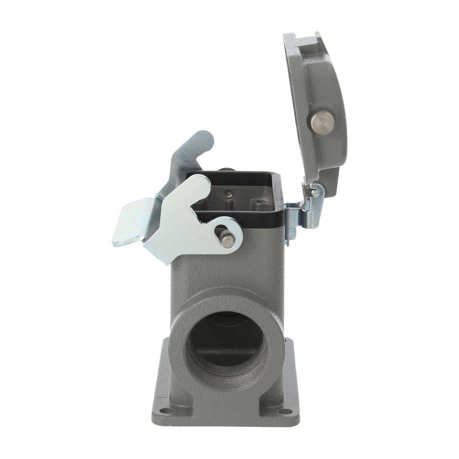 04300102270 HARTING Han 10B Sockelgehäuse hoch, 1xM32 seitlicher Kabelabgang, mit 1 Längsbügel mit Schutzkappe Metall -