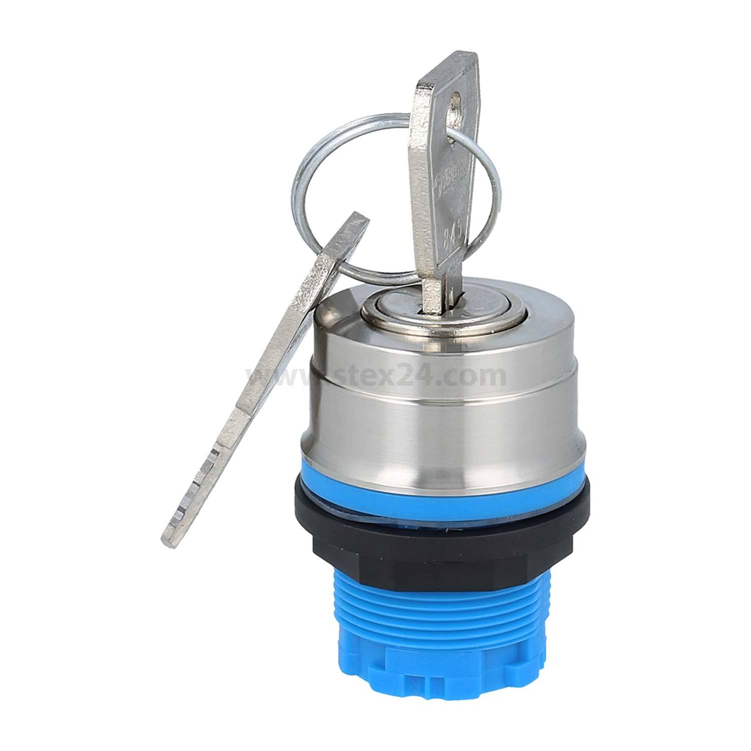 RVASSA13E_BL Georg Schlegel Schlüsseltaste rastend rund, RVA Beleuchtbar: Nein Beschriftbar: Nein - 1Stück