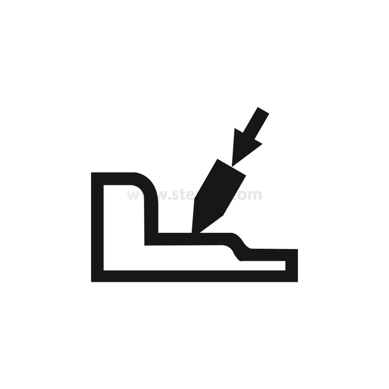 Symbol der Schaukel, der eine unausgewogene Waage oder Gewichtsverteilung darstellt.