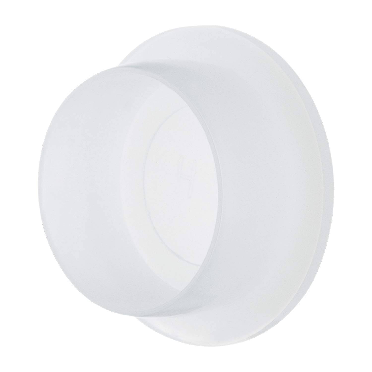 Ein weißes, rundes Wandlicht mit minimalistischem Design, ideal für moderne Innenräume.