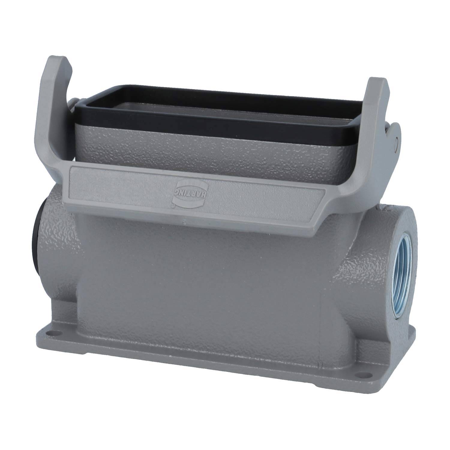 05300160264 HARTING Han 16B Sockelgehäuse hoch, 1xM25 seitlicher Kabelabgang, mit 1 Längsbügel Verschraubung M25