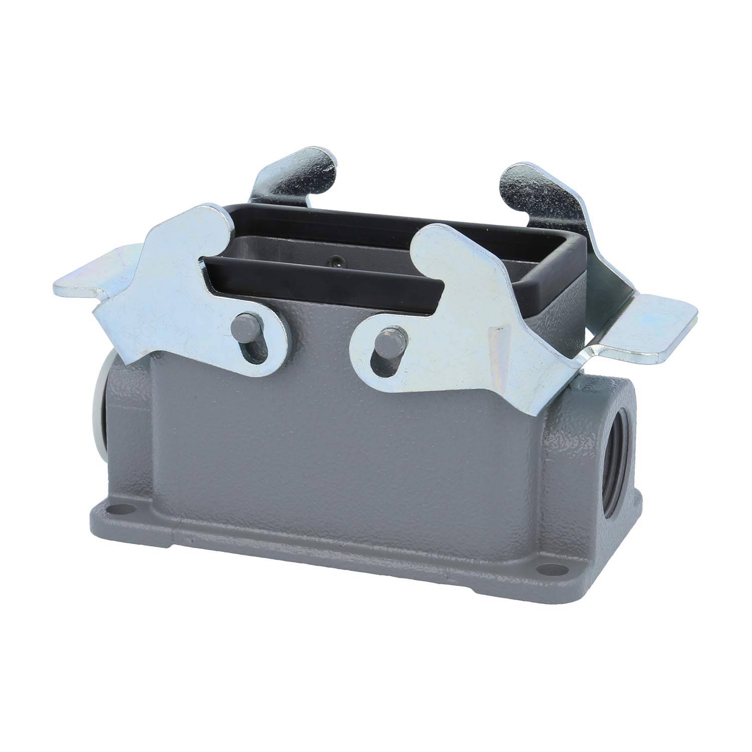 04300101263 HARTING Han 10B Sockelgehäuse niedrig, 1xM20 seitlicher Kabelabgang, mit 2 Querbügeln Verschraubung M20