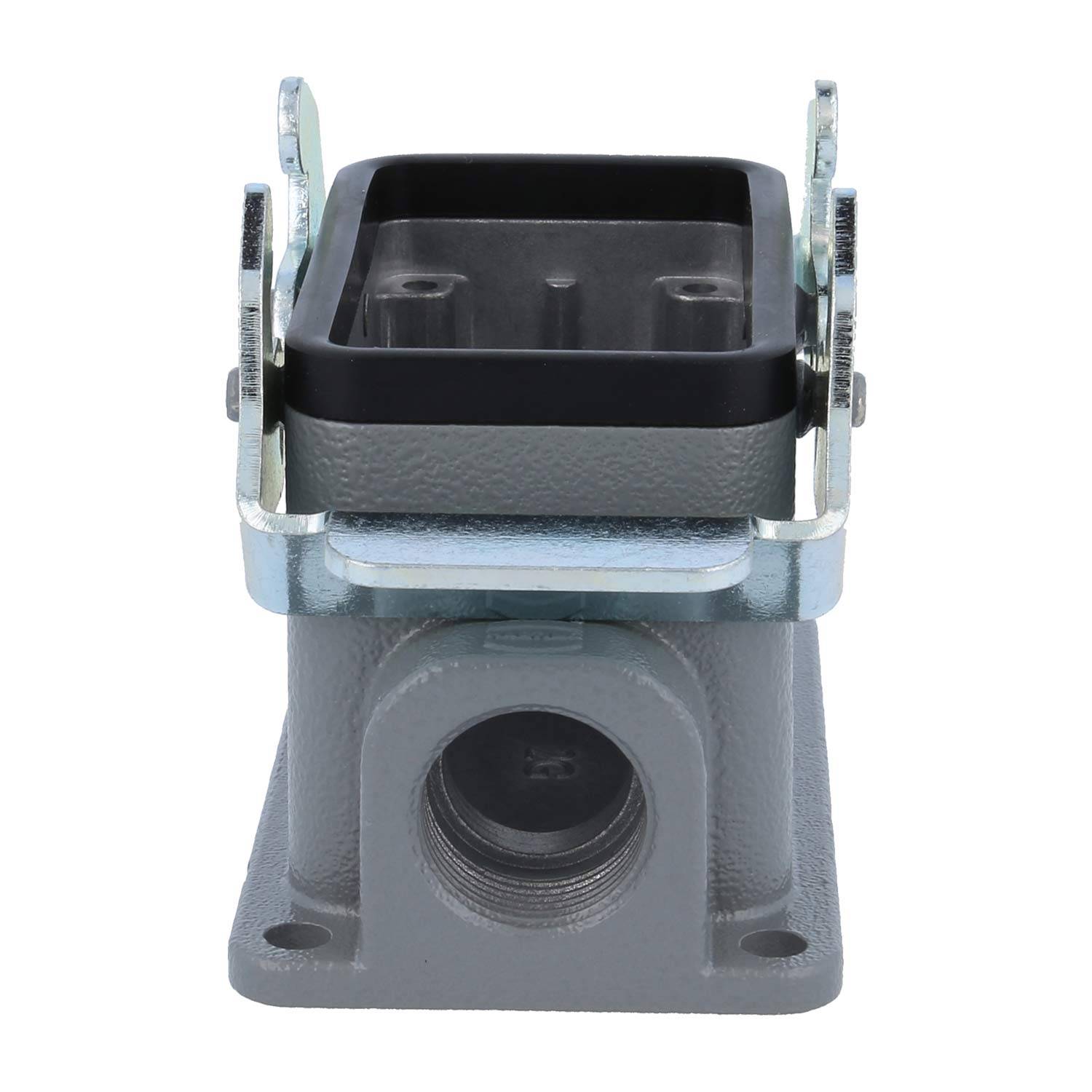 04300101263 HARTING Han 10B Sockelgehäuse niedrig, 1xM20 seitlicher Kabelabgang, mit 2 Querbügeln Verschraubung M20