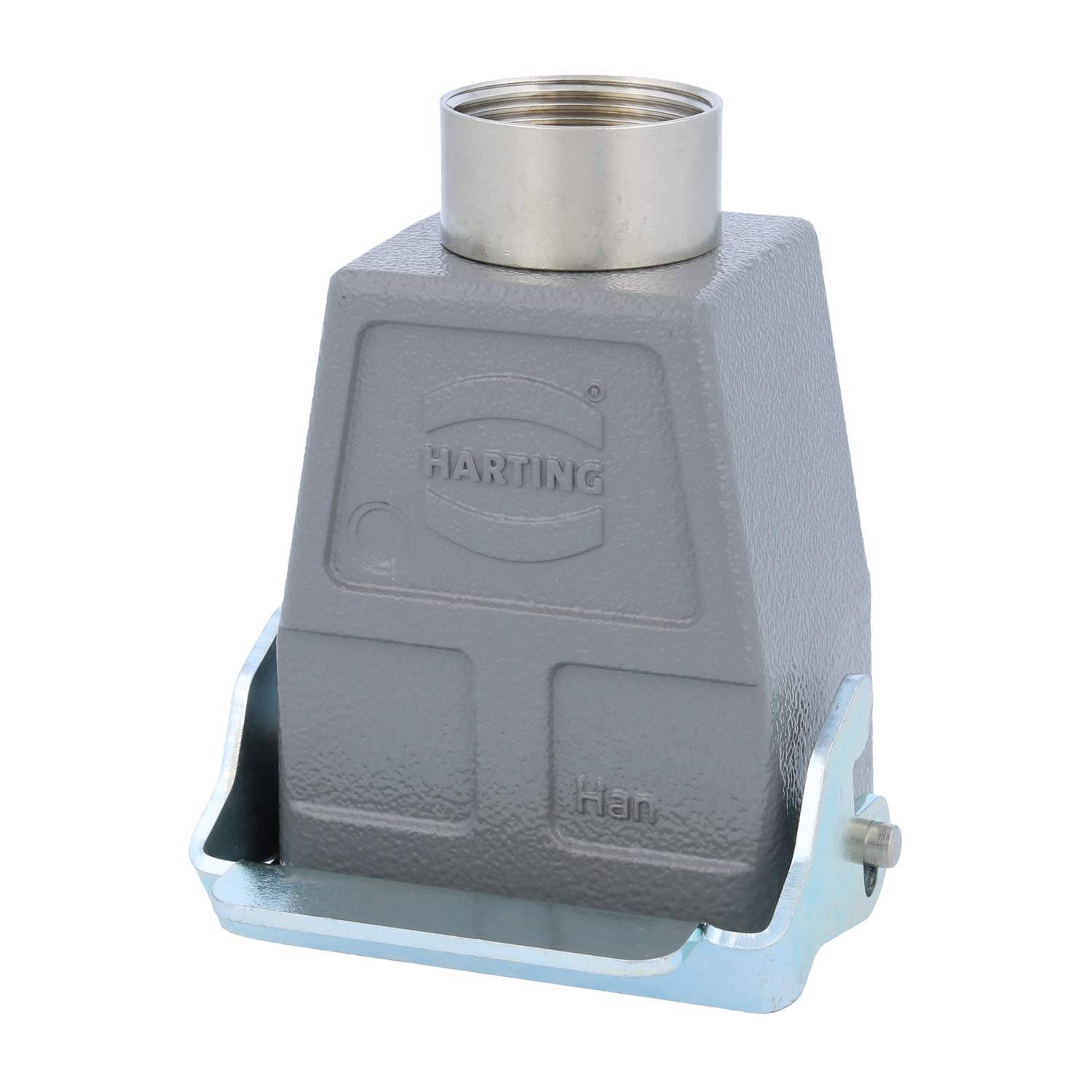 04300060752 HARTING Han 6B Kupplungsgehäuse hoch, 1xPG21 gerader Kabelabgang, mit 1 Längsbügel Verschraubung PG21