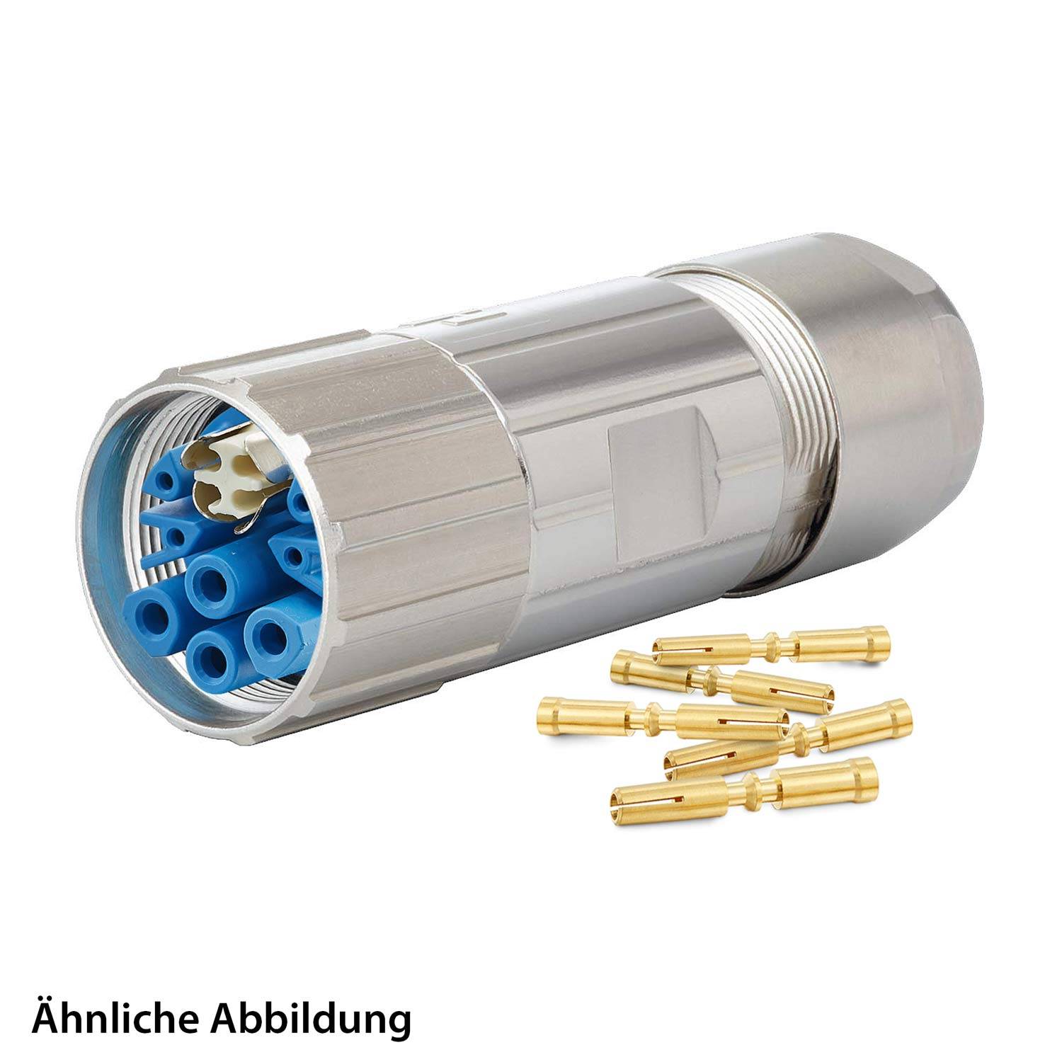 799918034K HUMMEL SET inkl. Kontakte M23 Hybrid Kabelsteckverbinder, Crimpeinsatz gerade Polzahl 3+4+4+PE, Buchse