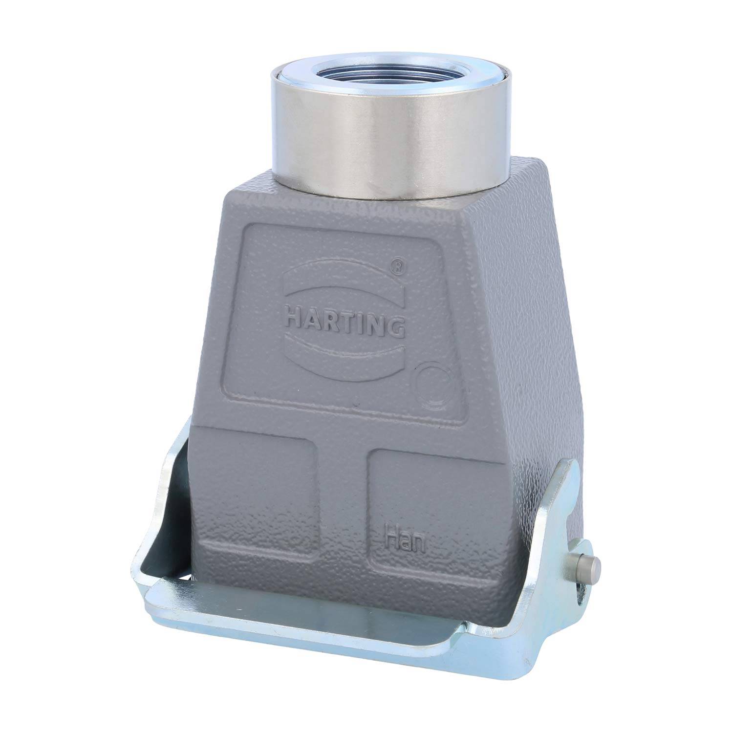 04300060761 HARTING Han 6B Kupplungsgehäuse hoch, 1xM25 gerader Kabelabgang, mit 1 Längsbügel Verschraubung M25