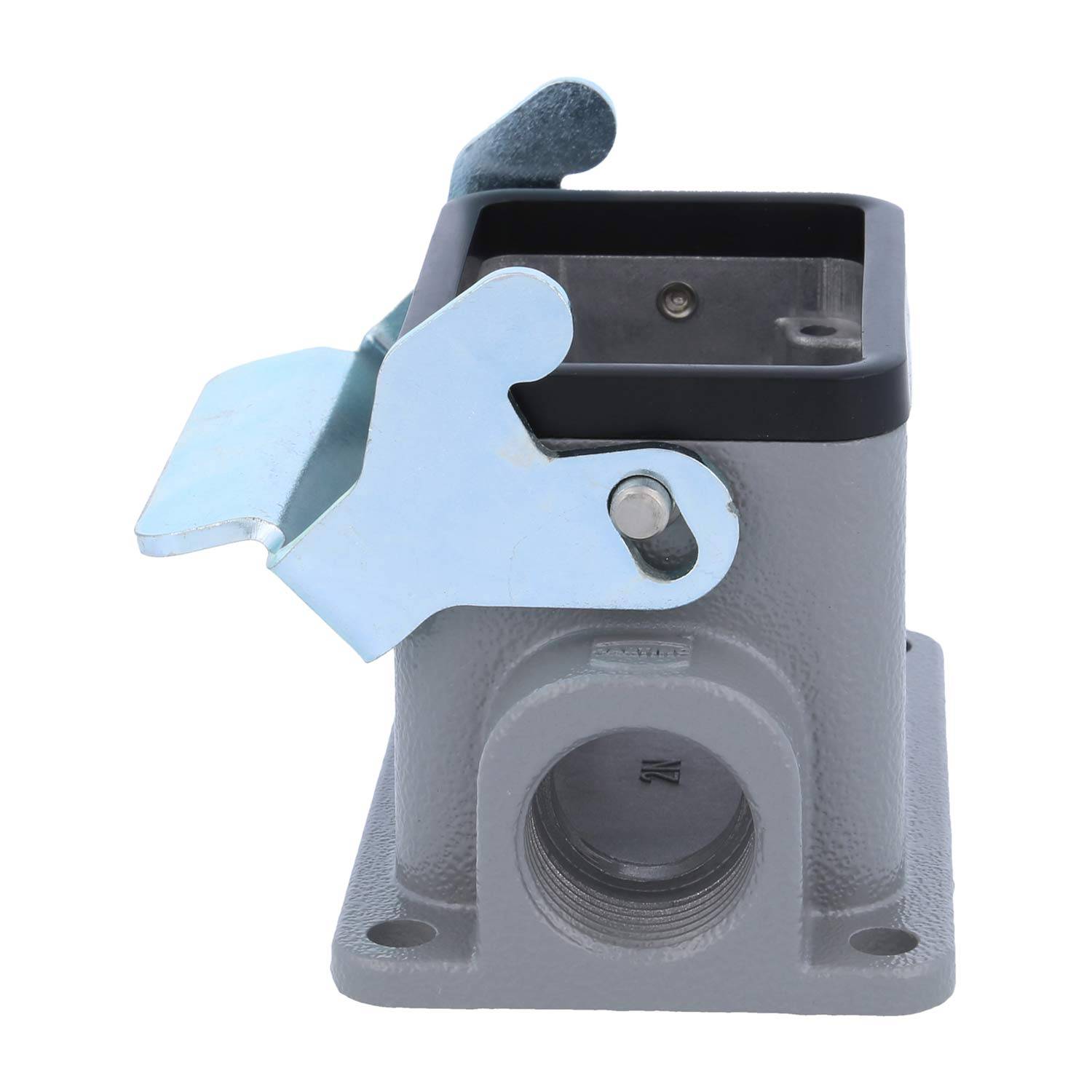 04300061263 HARTING Han 6B Sockelgehäuse niedrig, 2xM20 seitlicher Kabelabgang, mit 1 Längsbügel Verschraubung M20