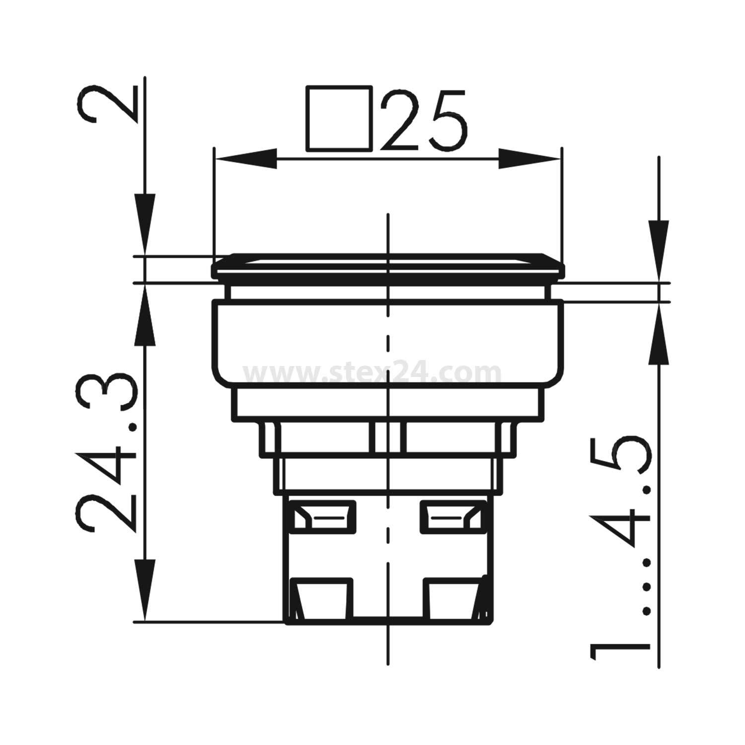 OKJN Georg Schlegel Leuchtenvorsatz beleuchtbar, quadratisch, OKTRON-JUWEL Beleuchtbar: Ja Beschriftbar: Ja - 1Stück