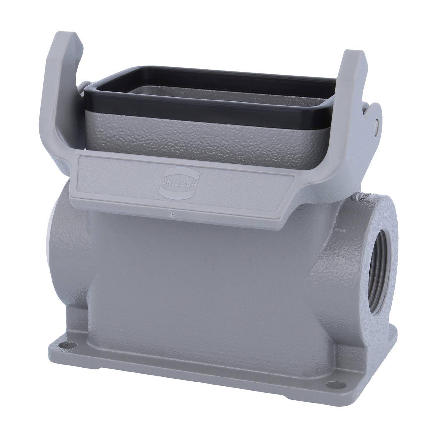 05300100279 HARTING Han 10B Sockelgehäuse hoch, 1xM25 seitlicher Kabelabgang, mit 1 Längsbügel Verschraubung M25