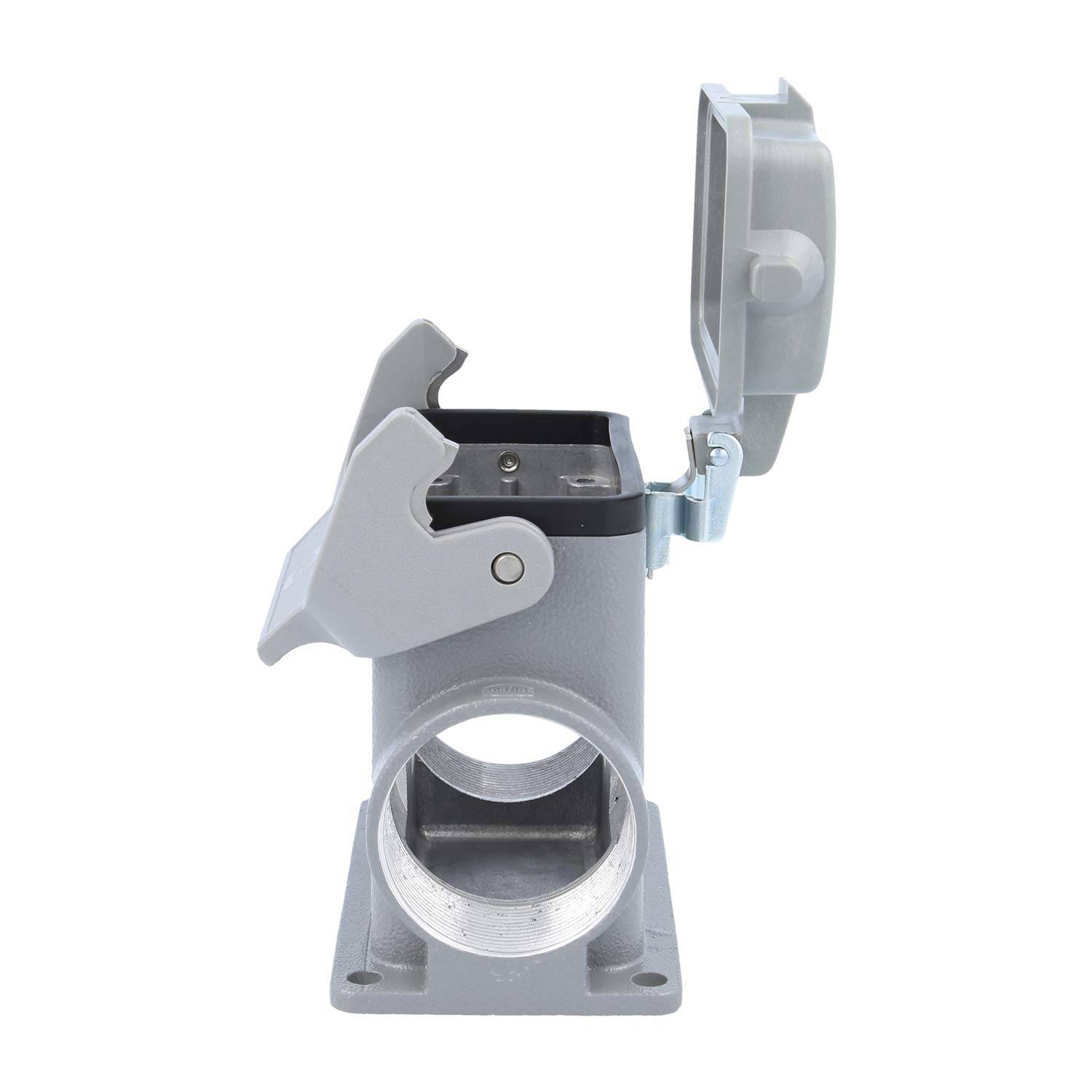 05300100275 HARTING Han 10B Sockelgehäuse hoch, 2xM40 seitlicher Kabelabgang, mit 1 Längsbügel mit Schutzkappe