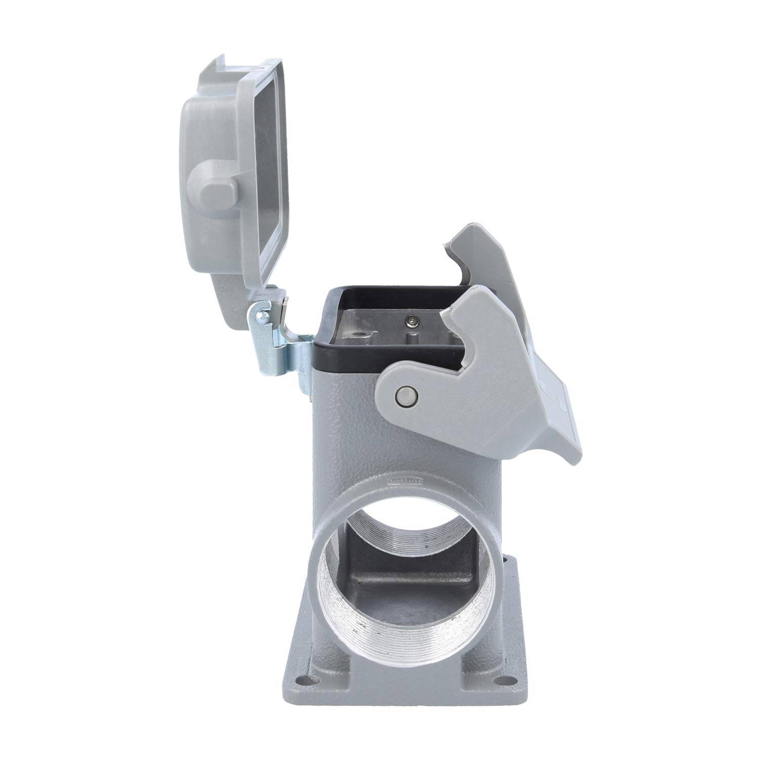 05300100275 HARTING Han 10B Sockelgehäuse hoch, 2xM40 seitlicher Kabelabgang, mit 1 Längsbügel mit Schutzkappe