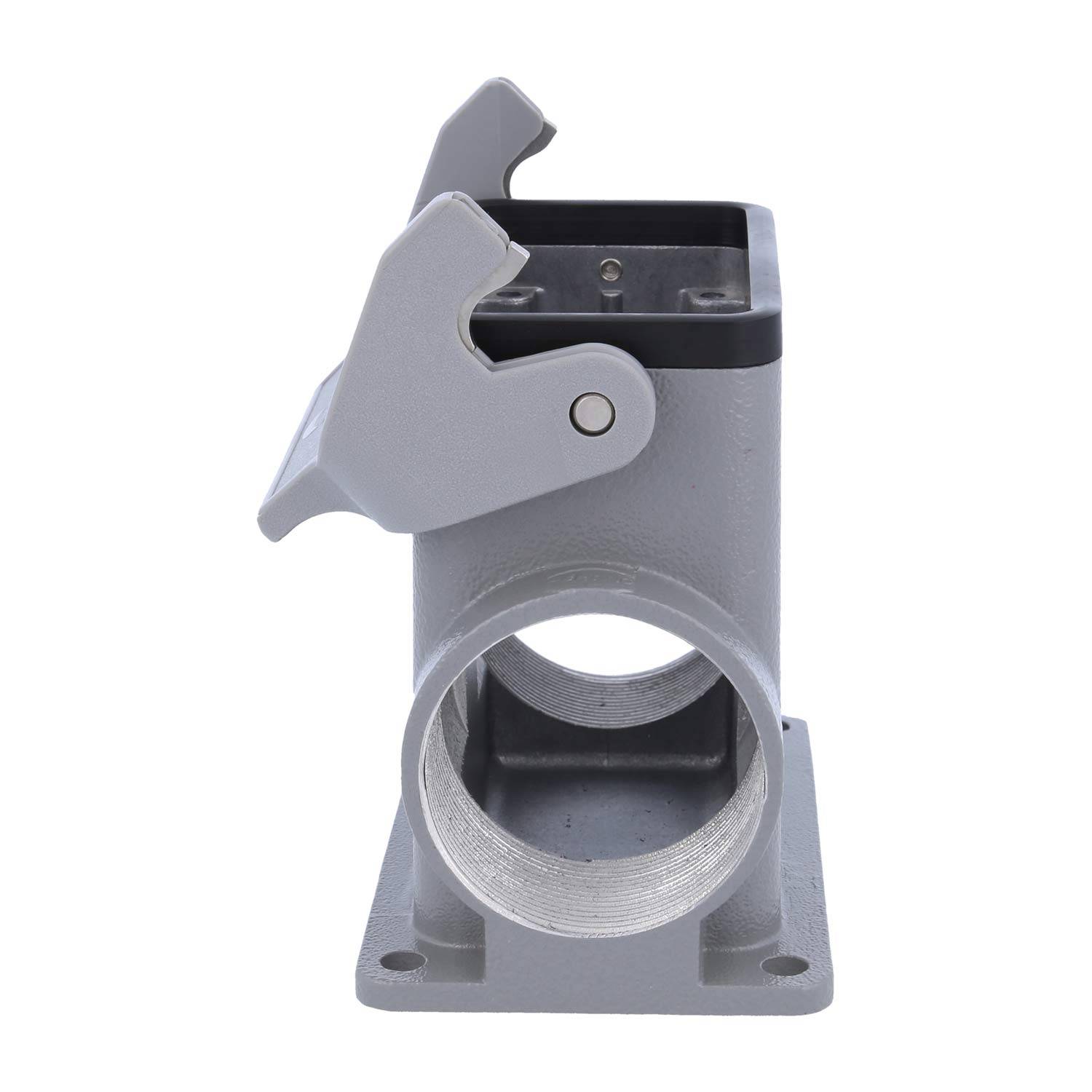 05300100273 HARTING Han 10B Sockelgehäuse hoch, 2xM40 seitlicher Kabelabgang, mit 1 Längsbügel Verschraubung M40