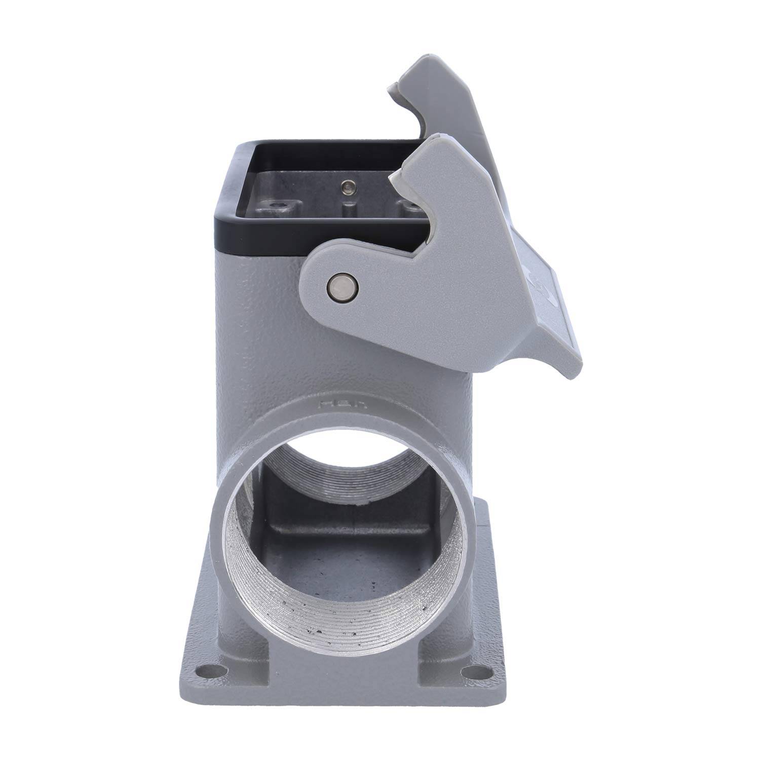 05300100273 HARTING Han 10B Sockelgehäuse hoch, 2xM40 seitlicher Kabelabgang, mit 1 Längsbügel Verschraubung M40