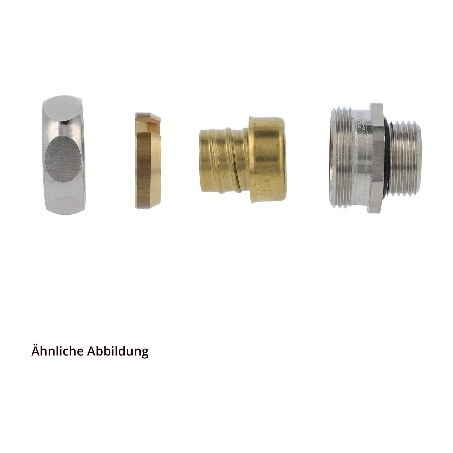 US-P Metallverschraubung gerade Gewinde PG13,5x1,41 für Schlauch-Außendurchmesser 19,0mm für Schlauch-Innendurchmesser