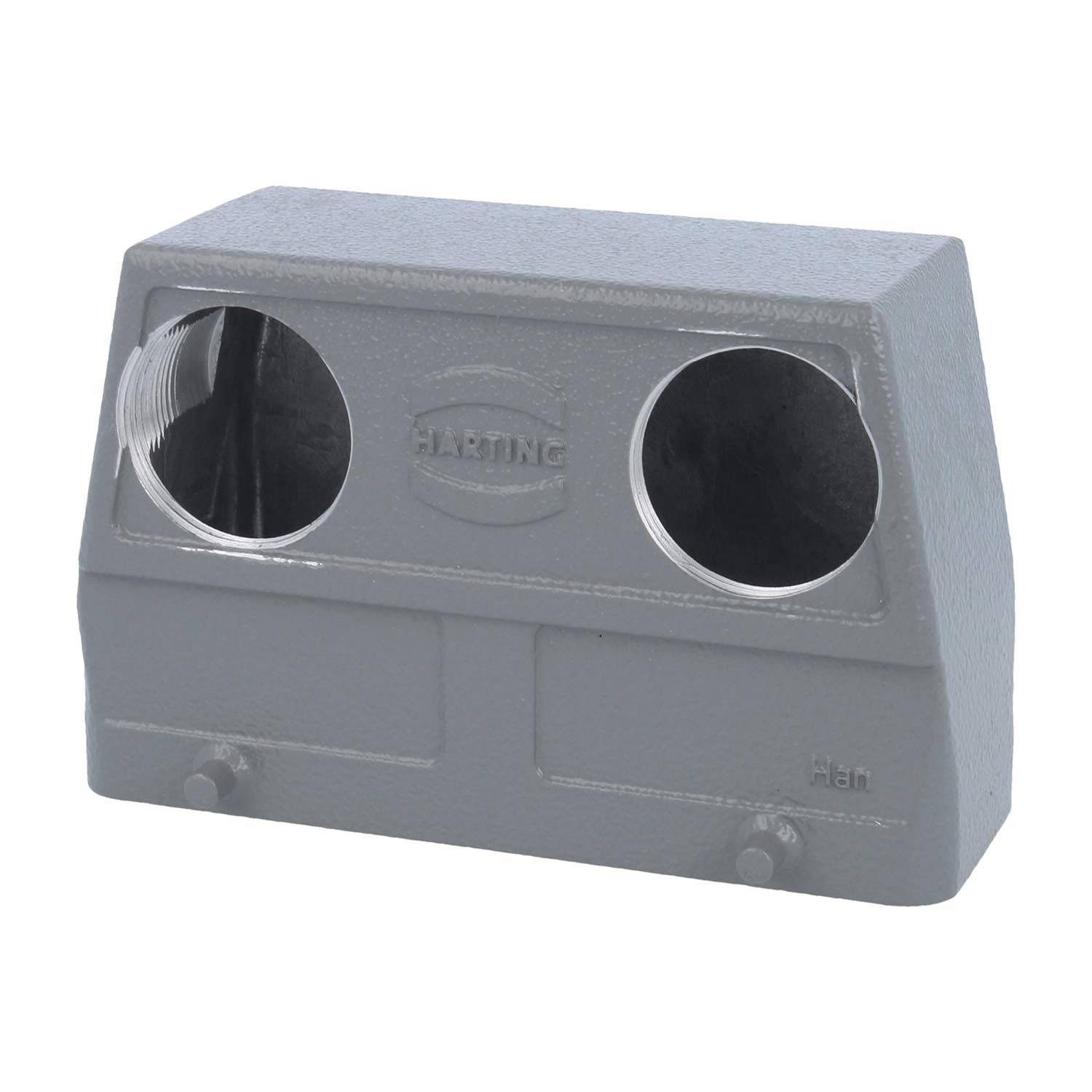 05300240661 HARTING Han 24B Tüllengehäuse hoch, 2xM32 Front Kabelabgang, für 2 Bügel (am Unterteil) Verschraubung M32