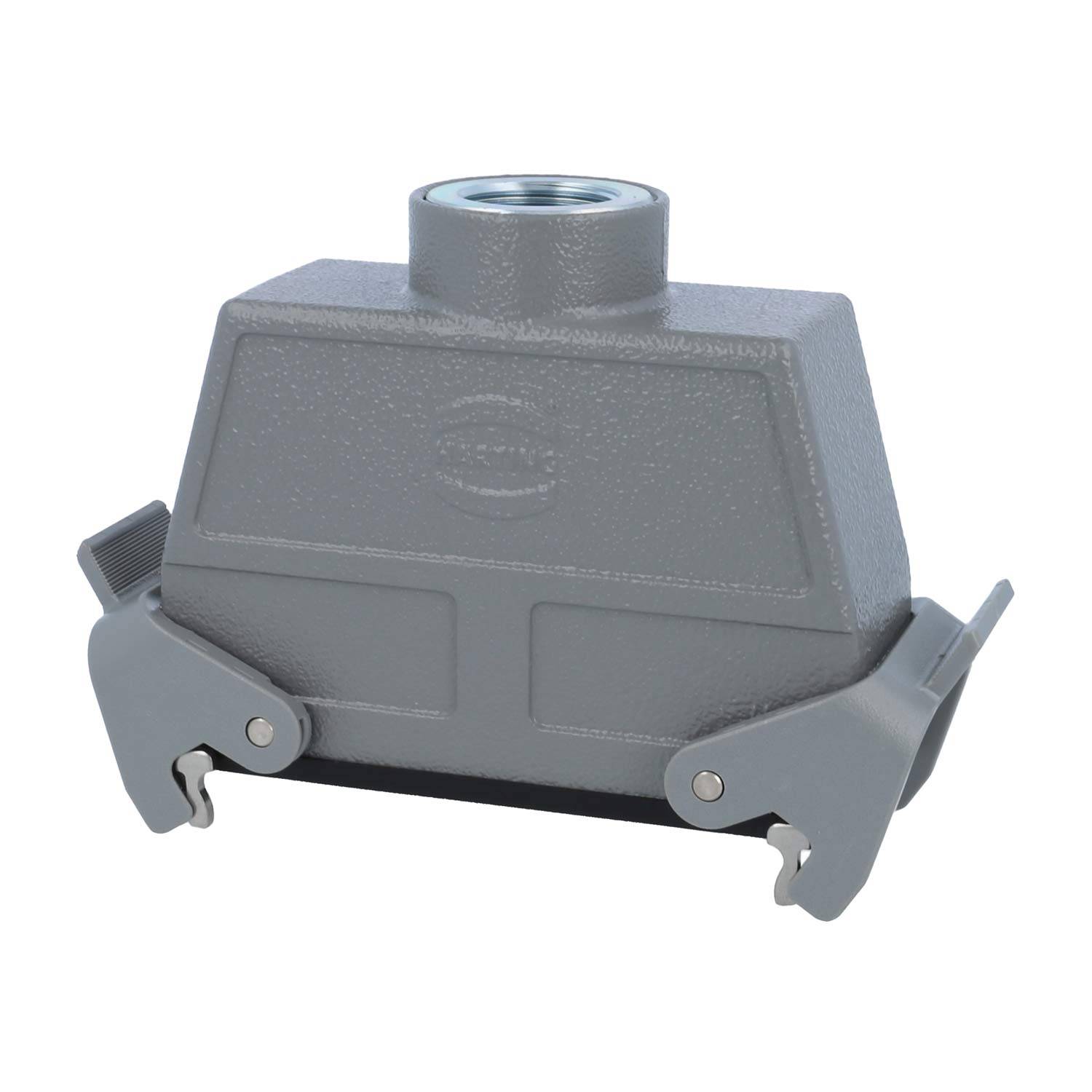 05300240761 HARTING Han 24B Kupplungsgehäuse hoch, 1xM25 gerader Kabelabgang, mit 2 Querbügeln Verschraubung M25