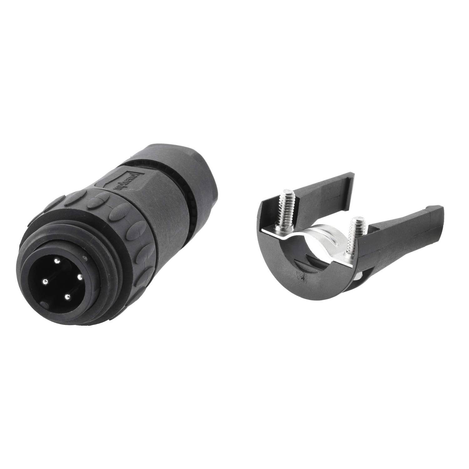 C01620H10341112K Amphenol RD24-KSG Kabelsteckverbinder, inkl. Zugentlastung gerade Stift Schraubanschluss, Polzahl 3+PE