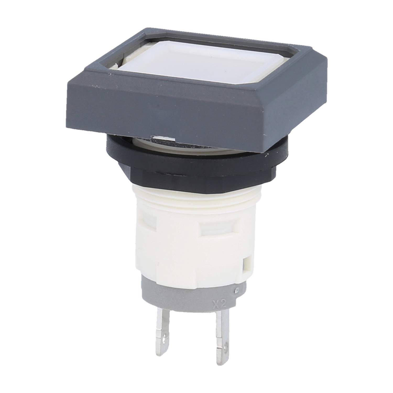 OKL4 Georg Schlegel Meldeleuchte mit Flachsteckanschlüssen beleuchtbar, quadratisch, OKTRON Flachstecker 2,8mm x 0,8mm