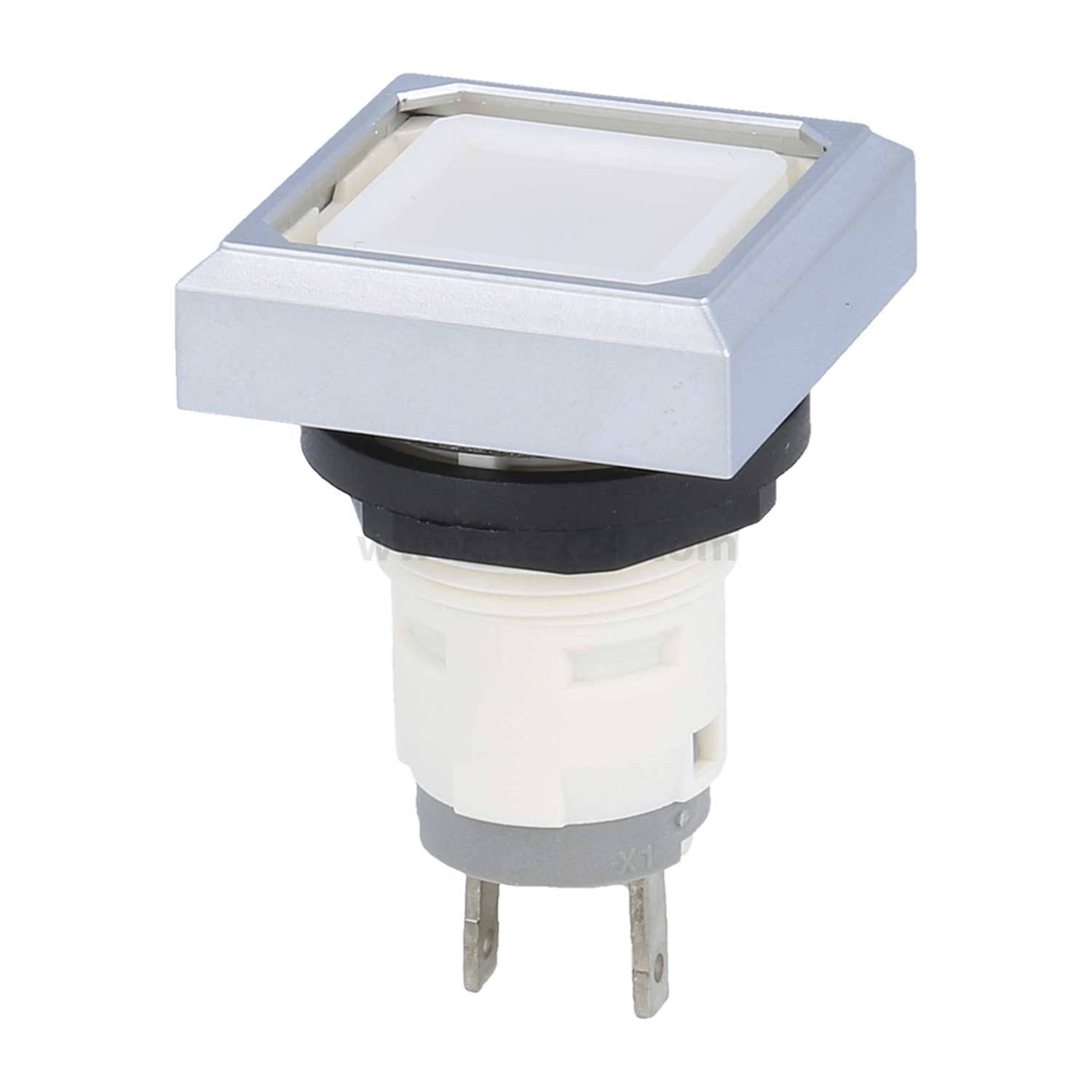 OKL4M Georg Schlegel Meldeleuchte mit Flachsteckanschlüssen beleuchtbar, quadratisch, OKTRON Flachstecker 2,8mm x 0,8mm