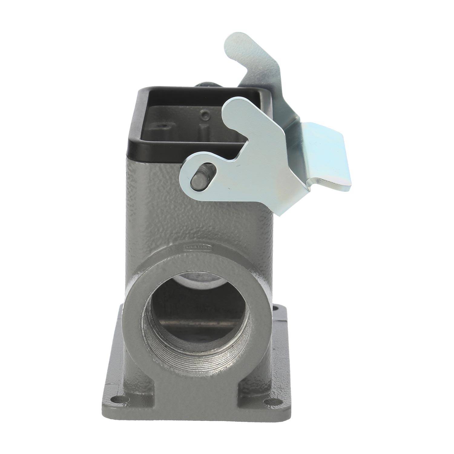 04300100271 HARTING Han 10B Sockelgehäuse hoch, 2xM40 seitlicher Kabelabgang, mit 1 Längsbügel Verschraubung M40