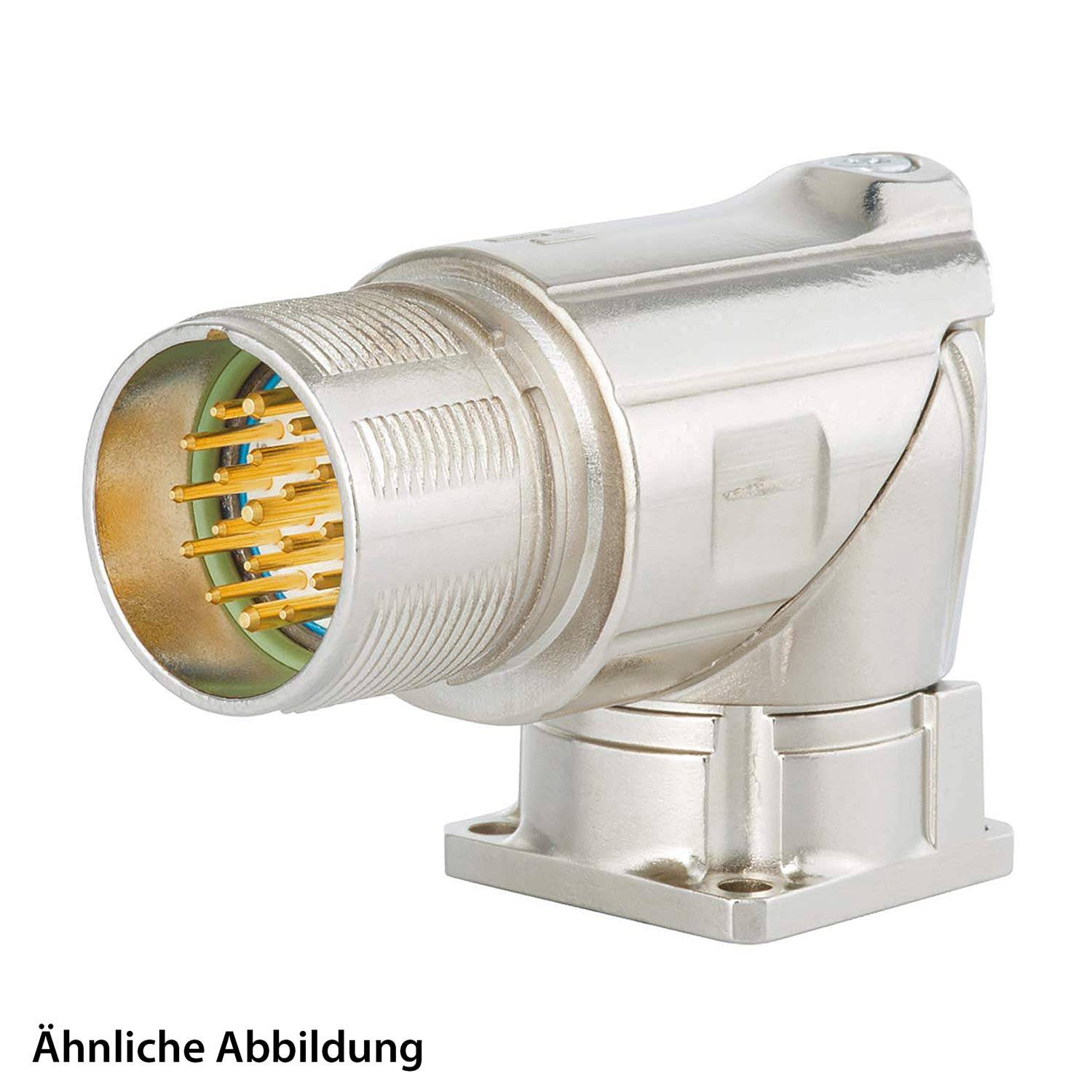 799915395K HUMMEL SET inkl. Kontakte M23 Signal Gerätesteckverbinder, Löteinsatz gewinkelt Polzahl 2+16+PE, Stift