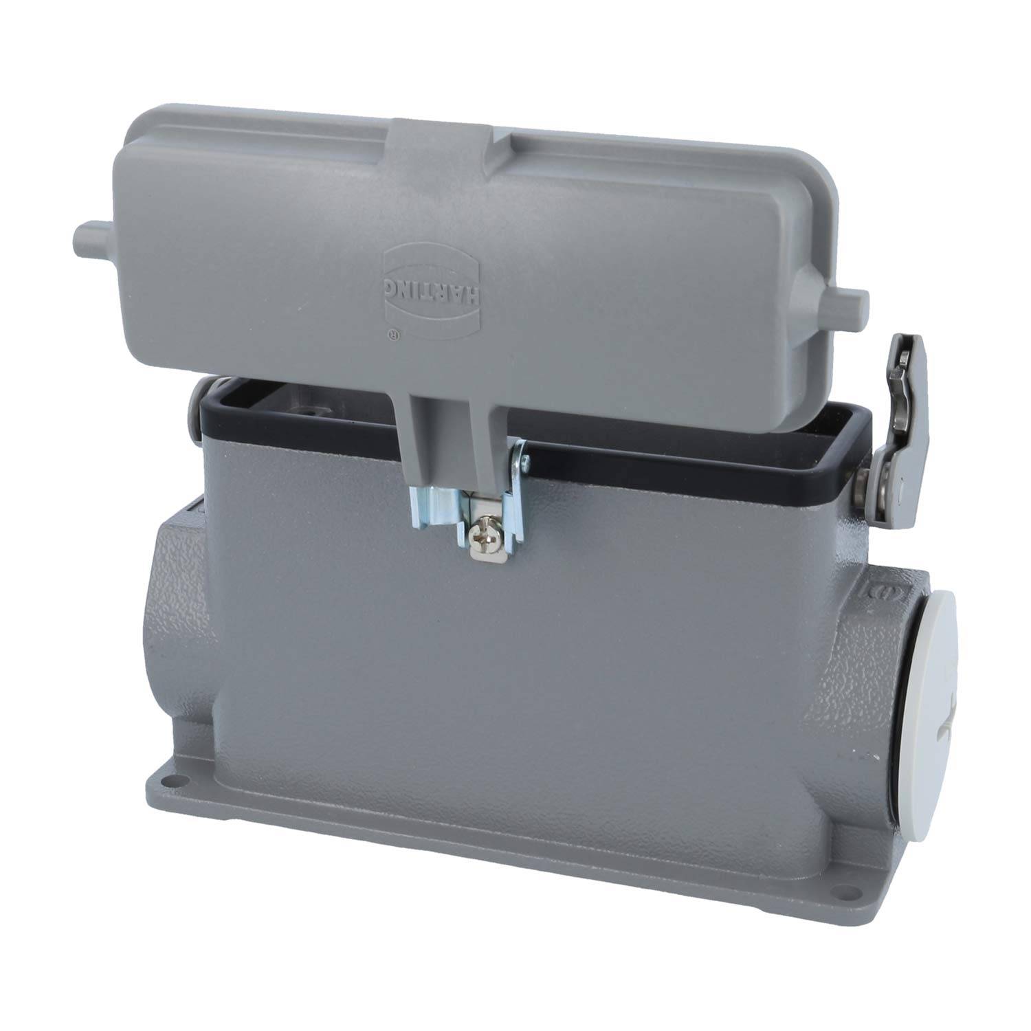 05300240283 HARTING Han 24B Sockelgehäuse hoch, 1xM40 seitlicher Kabelabgang, mit 1 Längsbügel mit Schutzkappe