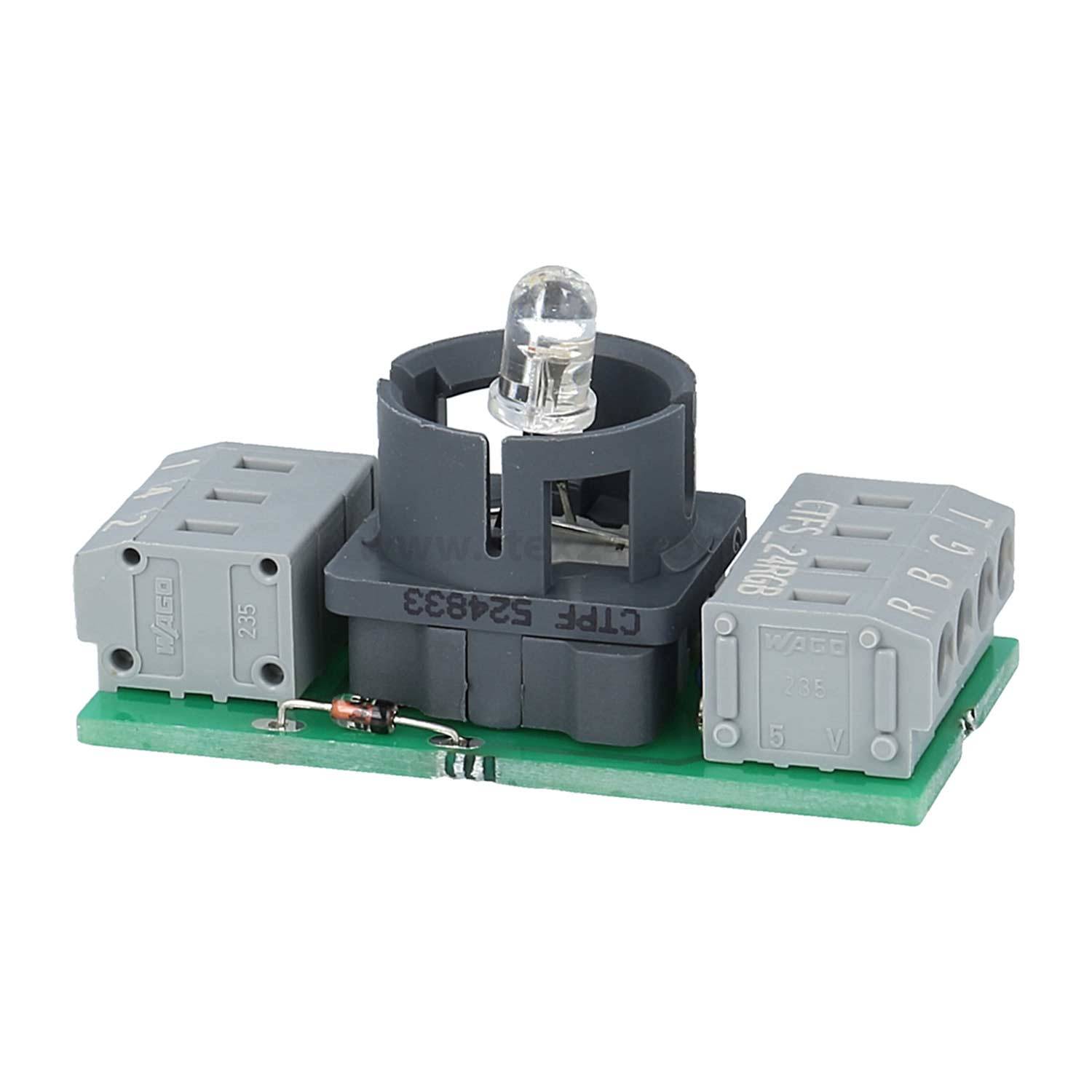 CTFS_24RGB Georg Schlegel Tastkontaktgeber mit RGB-LED, 1W Kontaktgeber CTP, beleuchtbar Schraubanschluss, Querschnitt