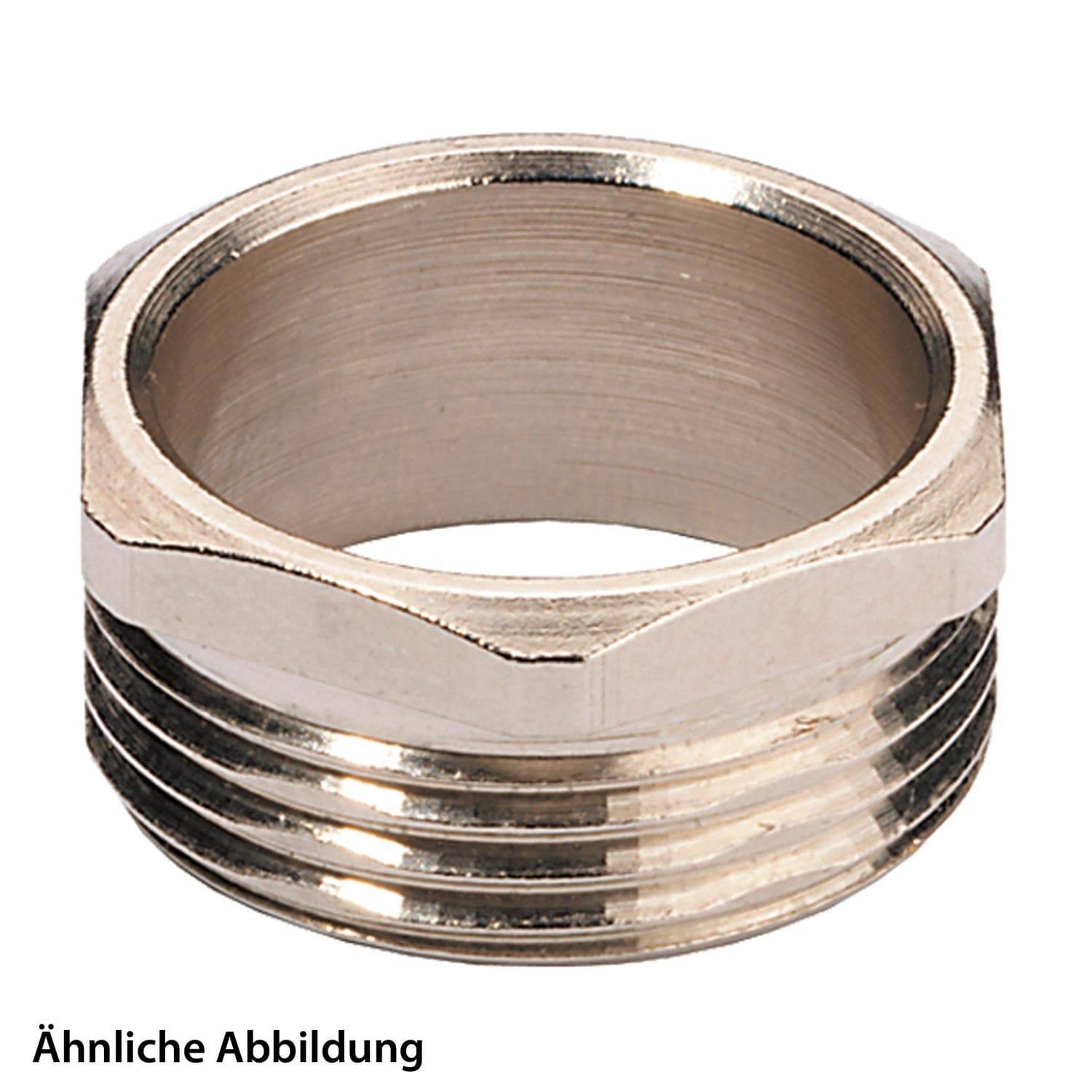 Ein Metallrohranschluss mit Außengewinde, mit der Bezeichnung 'Ähnliche Abbildung', was eine ähnliche Darstellung des tatsächlichen Produkts anzeigt.