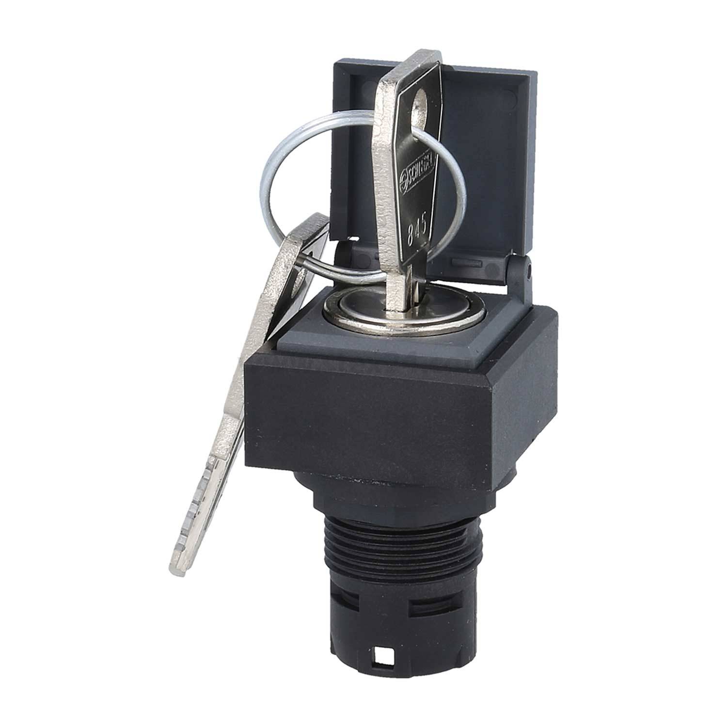 QXSSKA14E Georg Schlegel Schlüsseltaste rastend mit Schutzklappe, quadratisch, QUARTRON Beleuchtbar: Nein Beschriftbar: