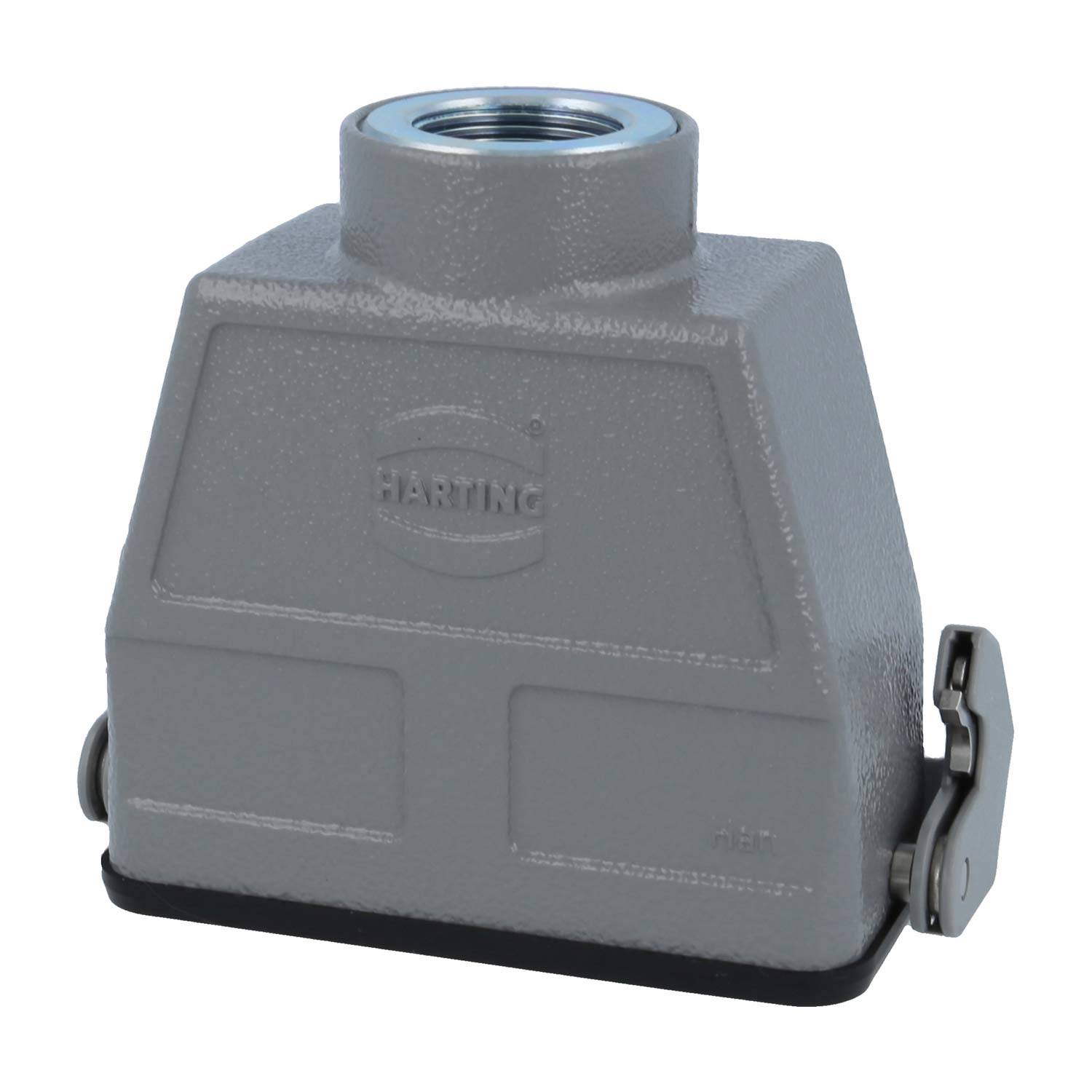 05300160763 HARTING Han 16B Kupplungsgehäuse hoch, 1xM25 gerader Kabelabgang, mit 1 Längsbügel Verschraubung M25