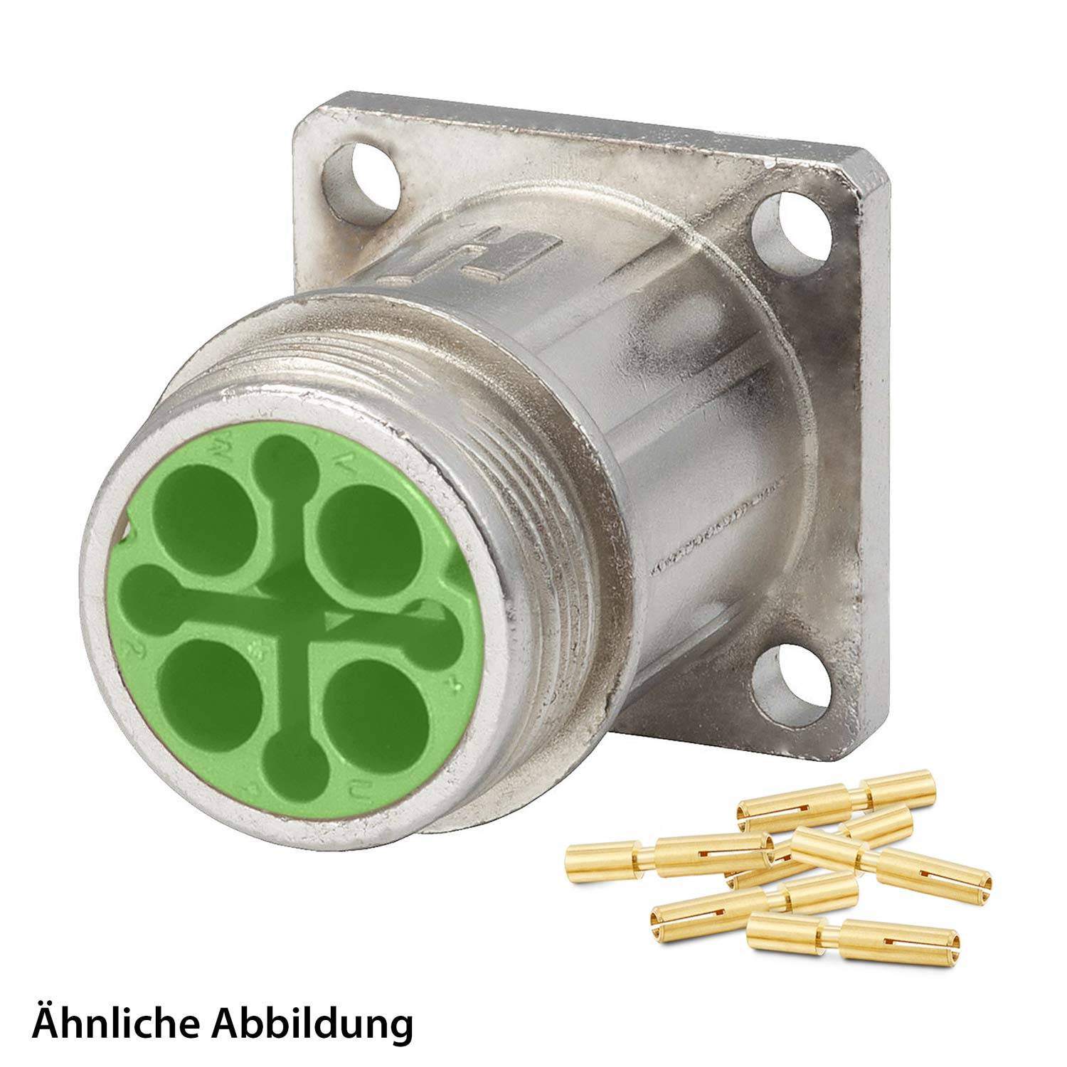 799910826K HUMMEL SET inkl. Kontakte M16 Gerätesteckverbinder, Crimpeinsatz gerade Polzahl 10-pol., Buchse Vorderwand -