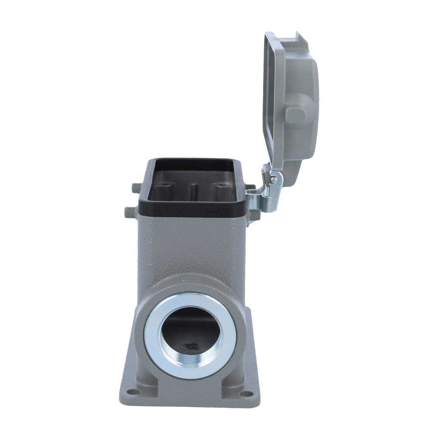 05300160268 HARTING Han 16B Sockelgehäuse hoch, 2xM25 seitlicher Kabelabgang, für 2 Bügel (am Oberteil) mit Schutzkappe