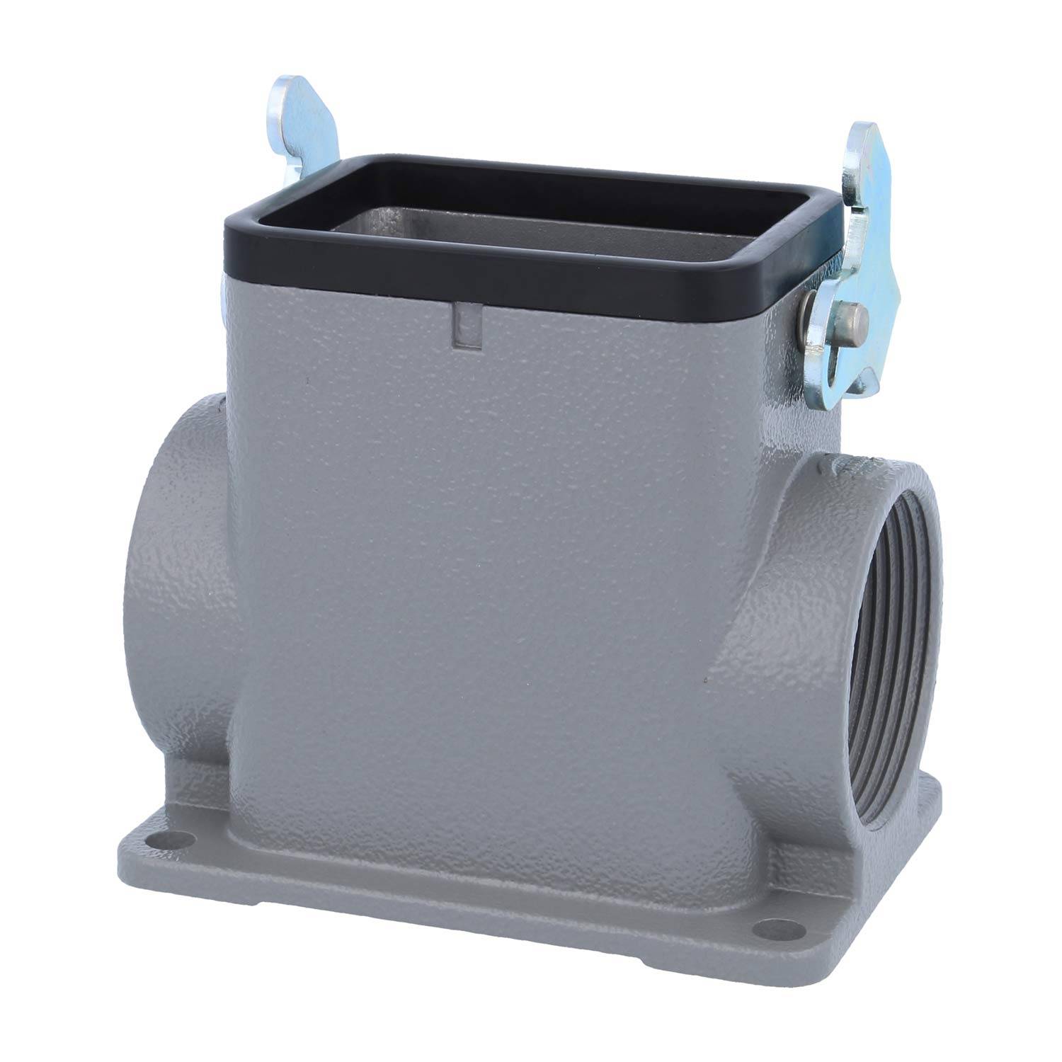 04300060293 HARTING Han 6B Sockelgehäuse hoch, 2xPG29 seitlicher Kabelabgang, mit 1 Längsbügel Verschraubung PG29