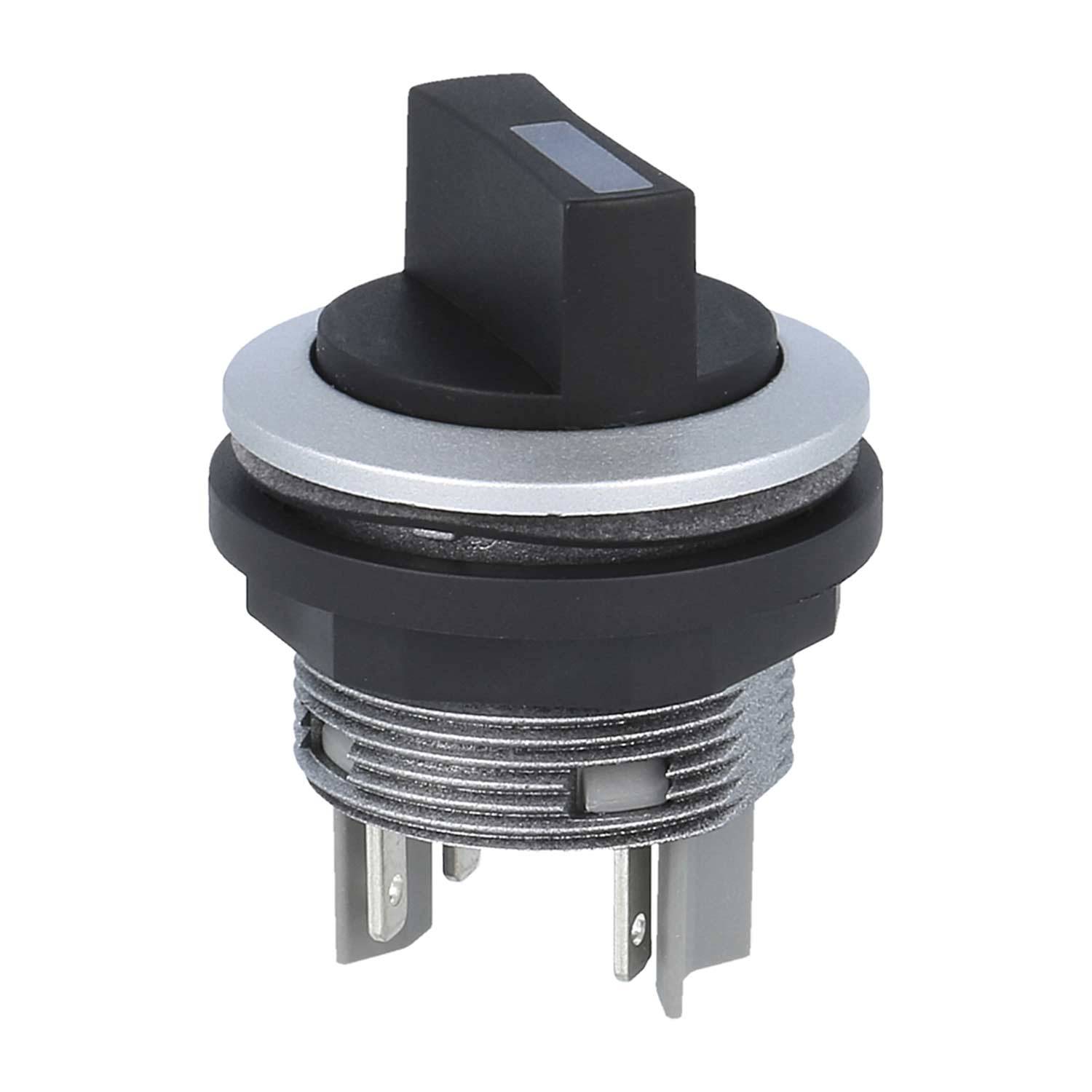 SWAII Georg Schlegel Wahlschalter rastend, 2S rund, SHORTRON Flachstecker 2,8mm x 0,8mm - 1Stück