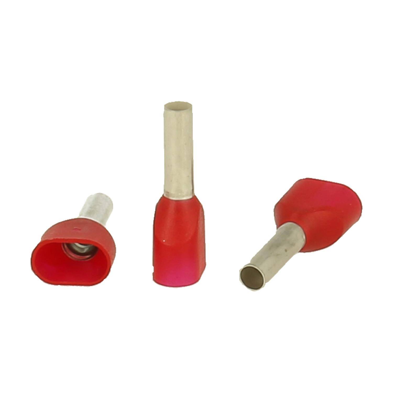 TWIN-Aderendhülsen isoliert, Größe N, Farbe Kodierung WE Querschnitt 2x 1,5mm² rot - 1Stück