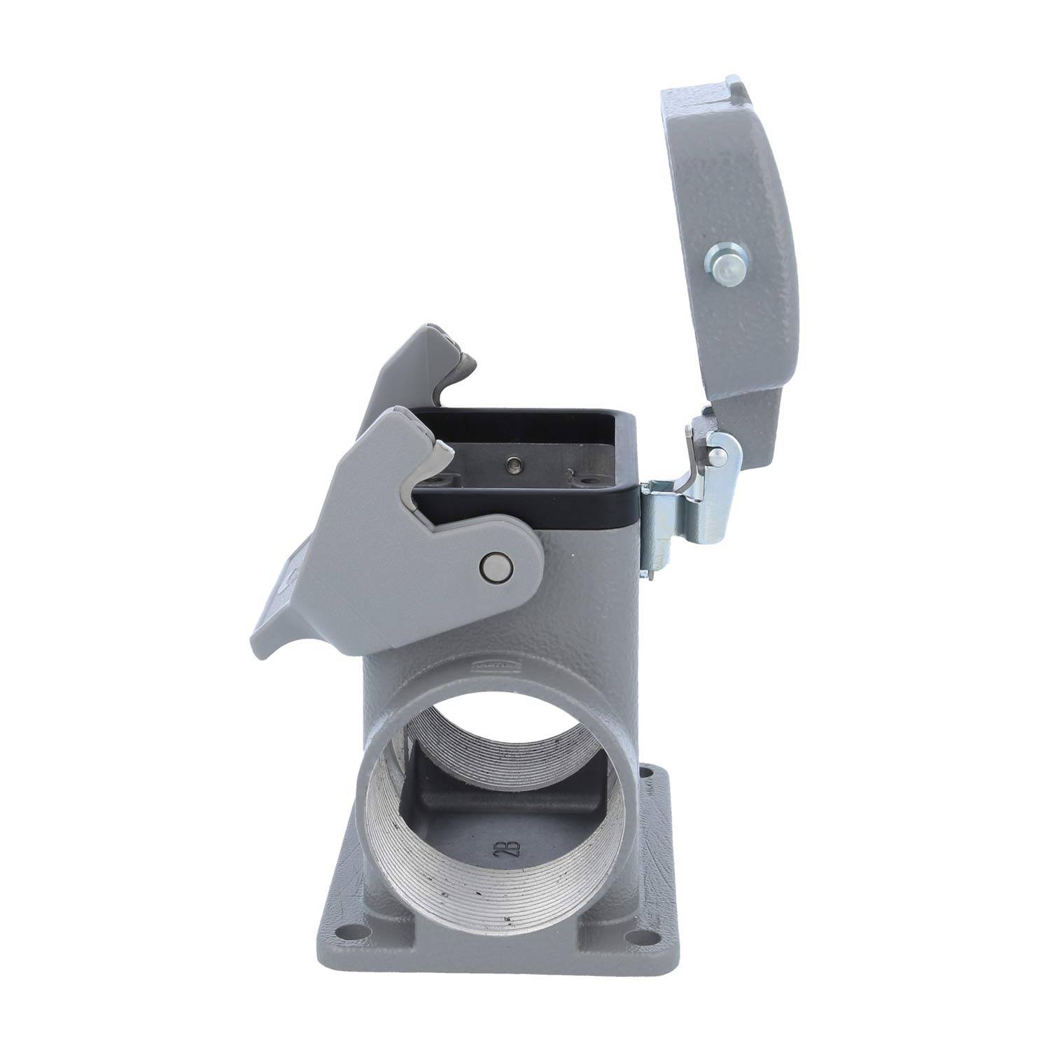 05300062265 HARTING Han 6B Sockelgehäuse hoch, 2xM40 seitlicher Kabelabgang, mit 1 Längsbügel mit Schutzkappe Metall -