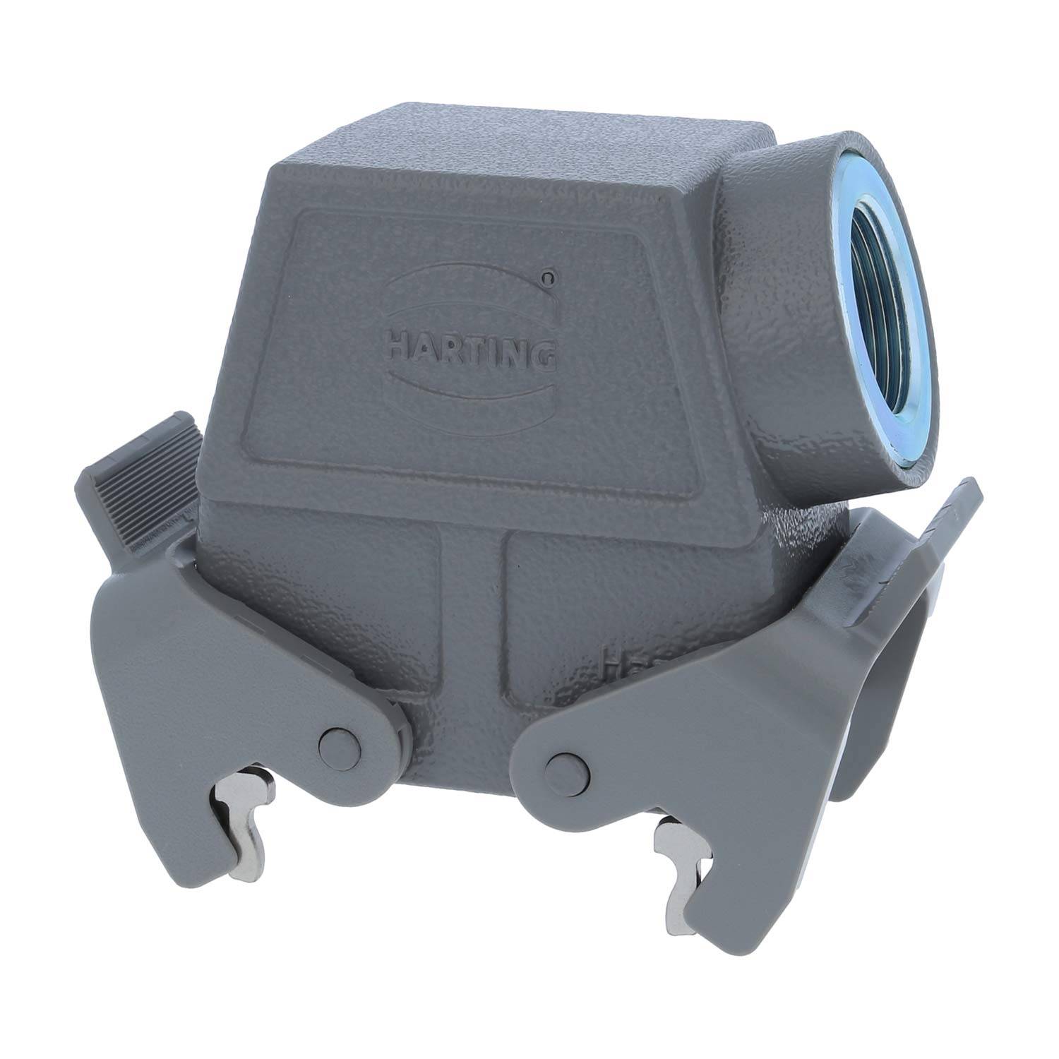 05300100565 HARTING Han 10B Tüllengehäuse hoch, 1xM25 seitlicher Kabelabgang, mit 2 Querbügeln Verschraubung M25