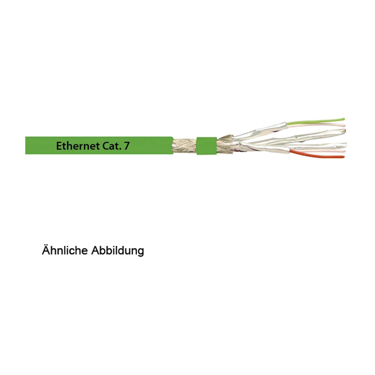 Ethernetleitung Cat. 7 für flexible Anwendung 8-adrig, Kabeltyp S/FTP 4x2xAWG26/7 Außendurchmesser 6,4mm - 1Meter