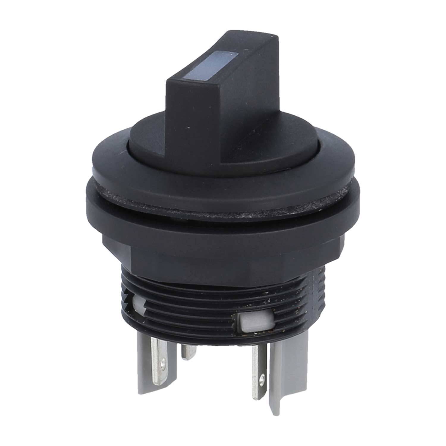 SSWSTBII Georg Schlegel Wahlschalter tastend, 2S rund, SHORTRON Flachstecker 2,8mm x 0,8mm - 1Stück