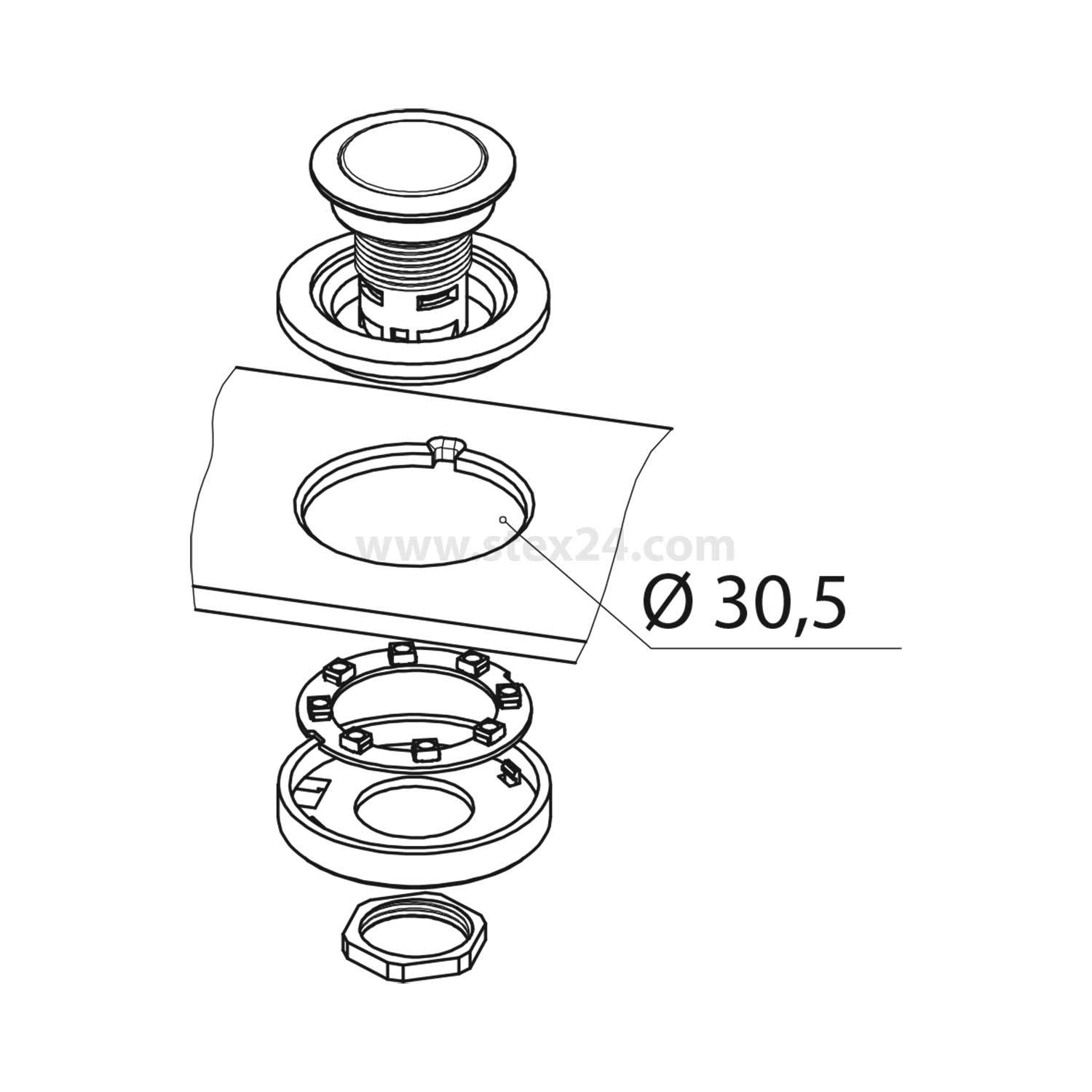 LR22K_24W Georg Schlegel LED-Leuchtring für Statusanzeige oder Illumination LED Farbe weiß Beleuchtbar: Ja