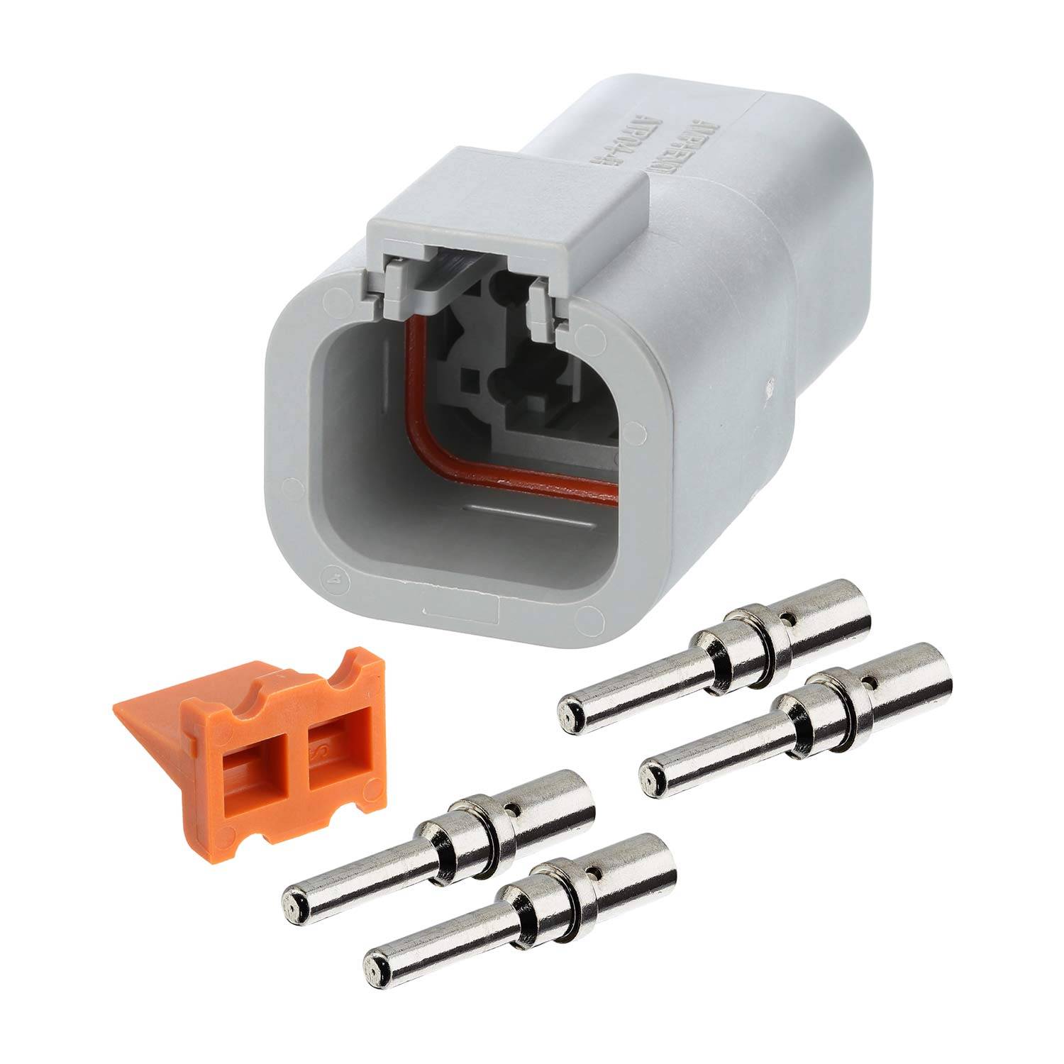 ATP04-4P-KIT01 Amphenol AS-4SM 114 SET-Kabelstecker ATP-Serie Stift, 4-polig, Crimpanschluss Isolationsdurchmesser