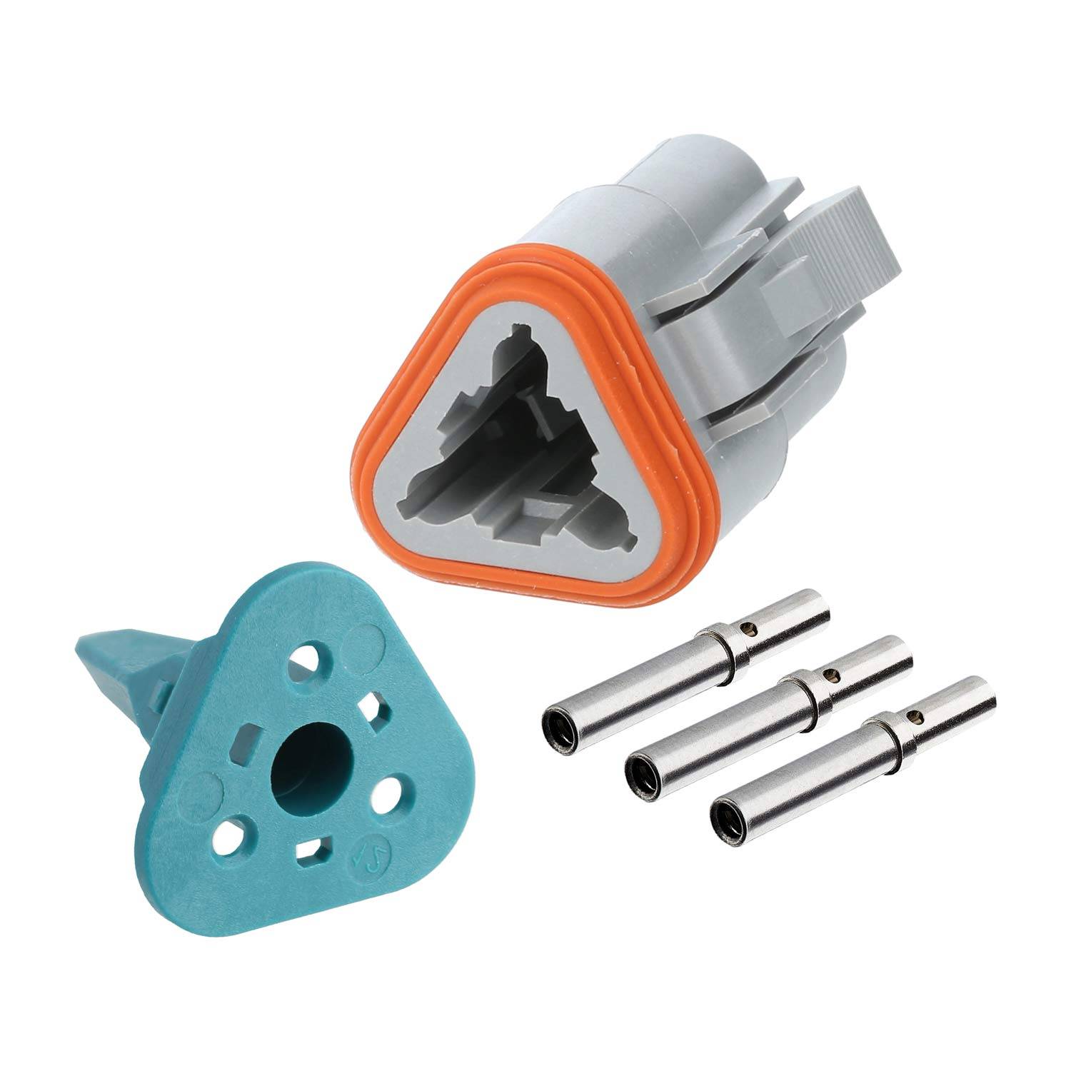 AT06-3S-KIT01 Amphenol AS-3SF 104 SET-Kabeldose AT-Serie Buchse, 3-polig, Crimpanschluss Isolationsdurchmesser 2,24mm -