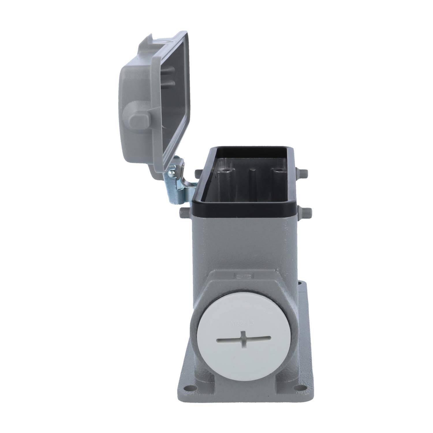 05300240262 HARTING Han 24B Sockelgehäuse hoch, 1xM32 seitlicher Kabelabgang, für 2 Bügel (am Oberteil) mit Schutzkappe