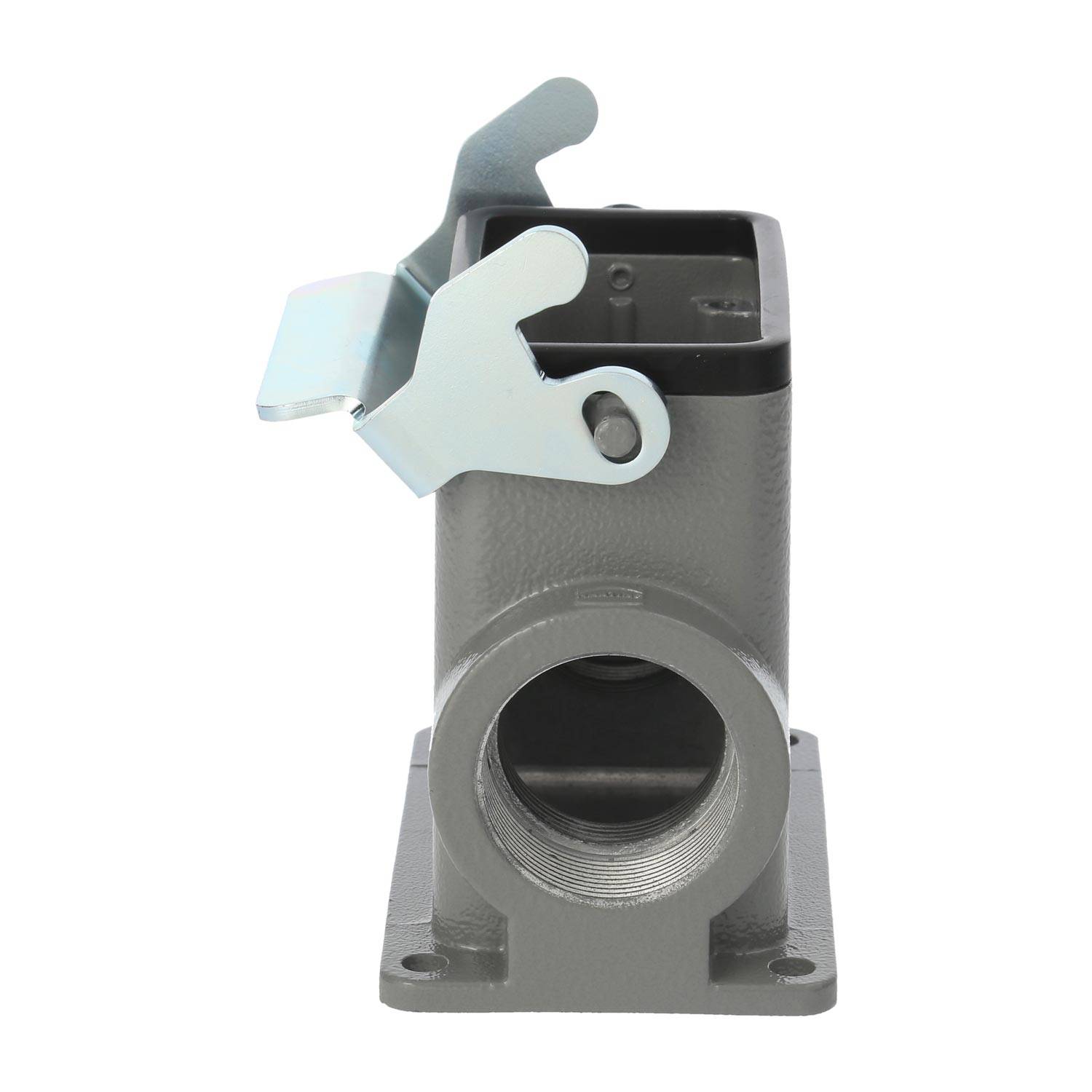 04300100281 HARTING Han 10B Sockelgehäuse hoch, 1xM40 seitlicher Kabelabgang, mit 1 Längsbügel Verschraubung M40