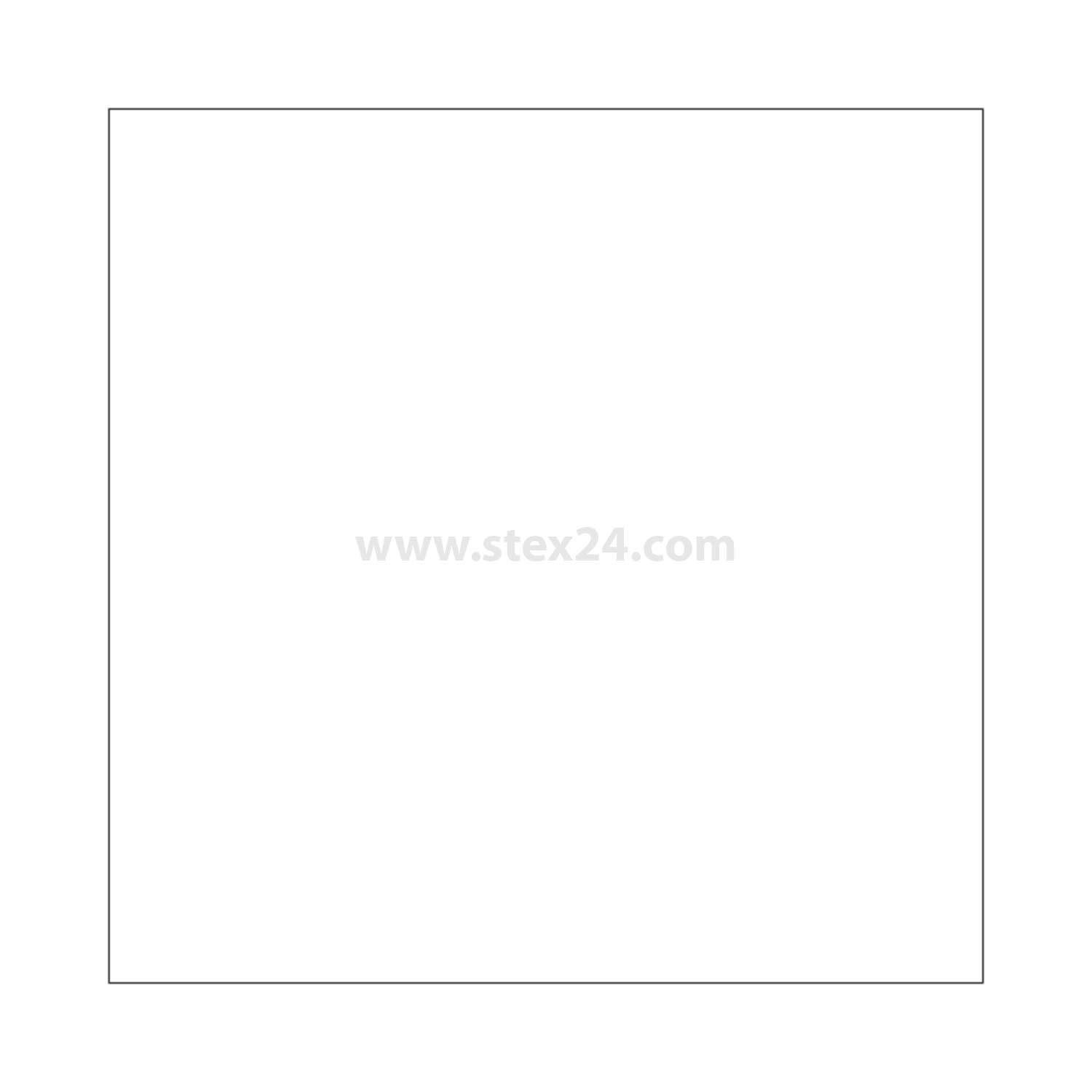 Ein einfaches weißes Quadrat mit einem blassen Wasserzeichen in der Mitte, auf dem 