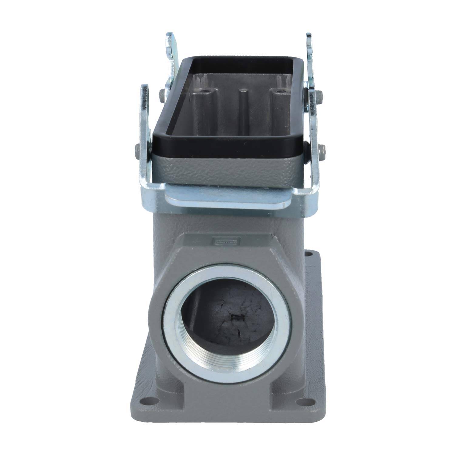 04300240270 HARTING Han 24B Sockelgehäuse hoch, 2xPG21 seitlicher Kabelabgang, mit 2 Querbügeln Verschraubung PG21